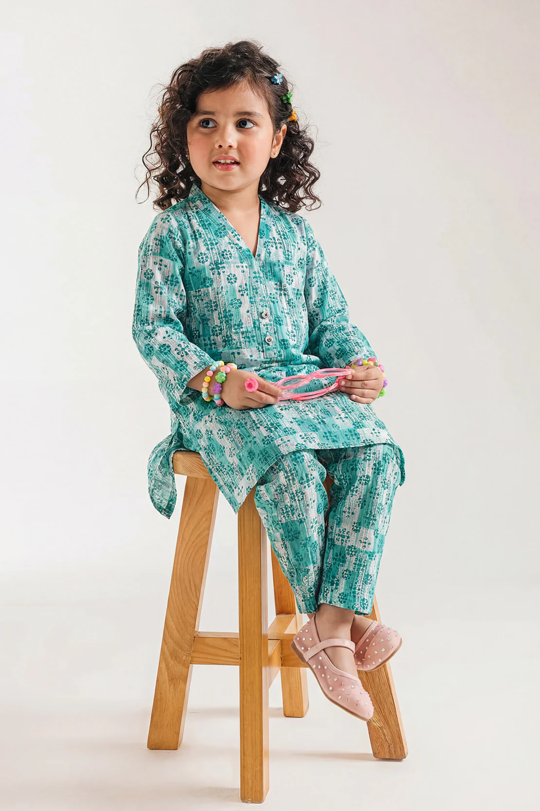 Printed Lawn Stitched 2 Piece (Shirt/Trouser) For Kids