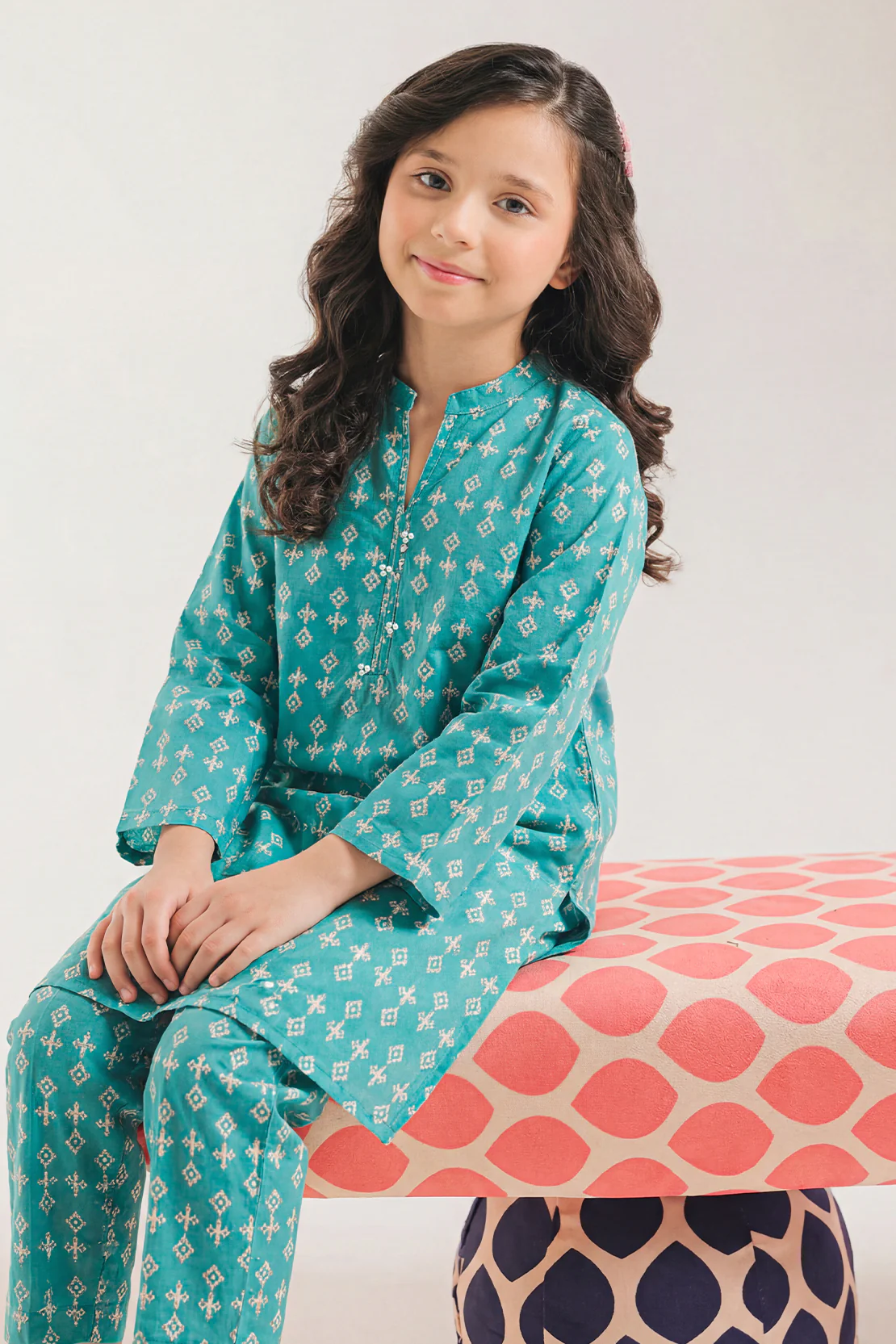 Printed Lawn Stitched 2 Piece (Shirt/Trouser) For Kids