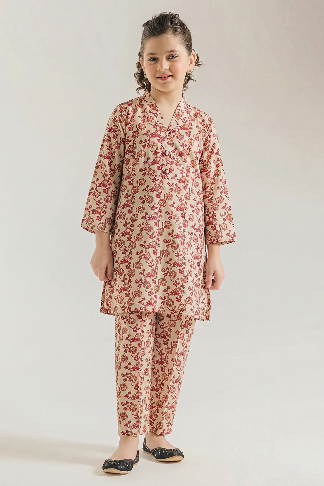 Printed Lawn Stitched 2 Piece (Shirt/Trouser) For Kids - Image 2