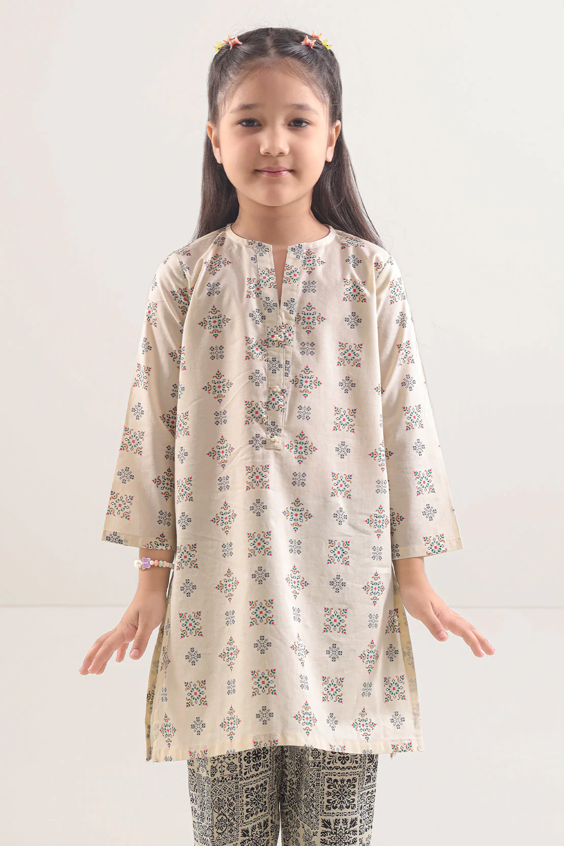 Printed Lawn Stitched 2 Piece (Shirt/Trouser) For Kids - Image 2