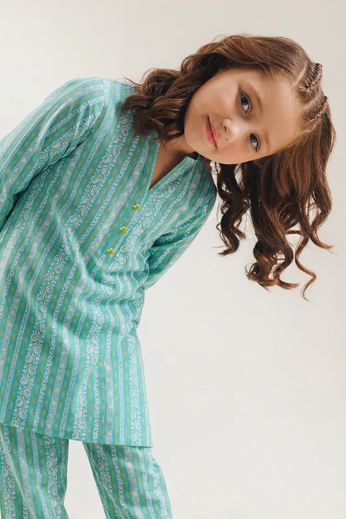Printed Lawn Stitched 2 Piece (Shirt/Trouser) For Kids - Image 3