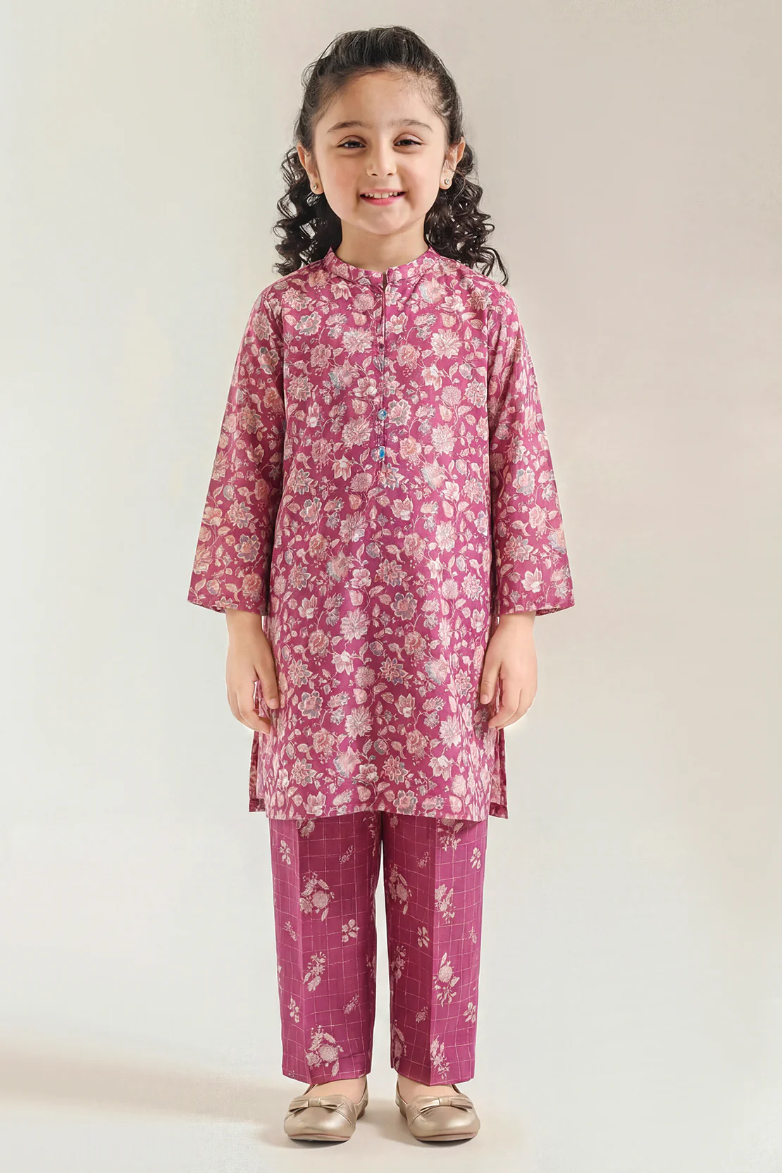 Printed Lawn Stitched 2 Piece (Shirt/Trouser) For Kids - Image 2