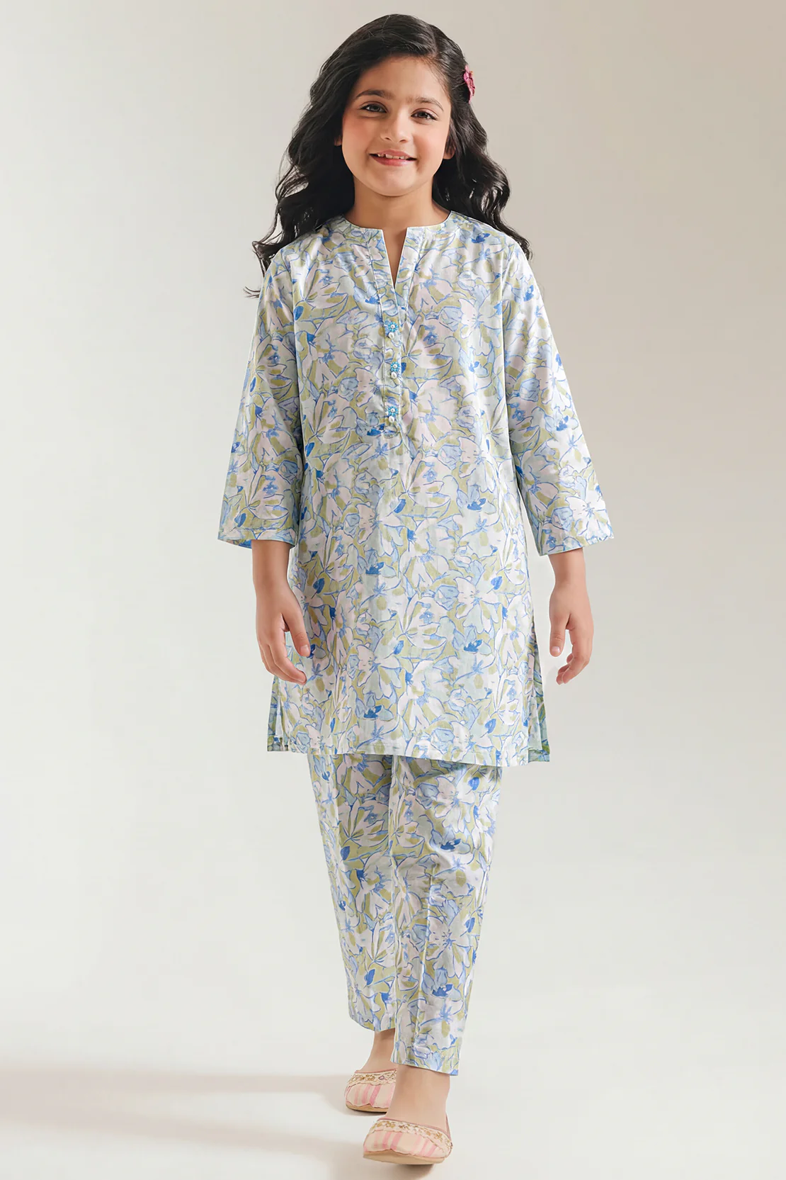 Printed Lawn Stitched 2 Piece (Shirt/Trouser) For Kids - Image 2