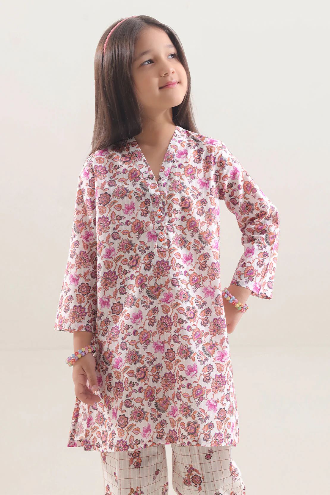 Printed Lawn Stitched 2 Piece (Shirt/Trouser) For Kids - Image 2