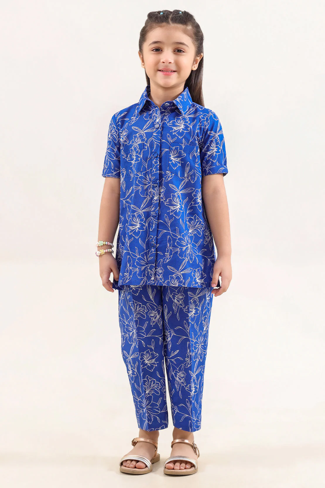 Printed Lawn Stitched 2 Piece (Shirt/Trouser) For Kids