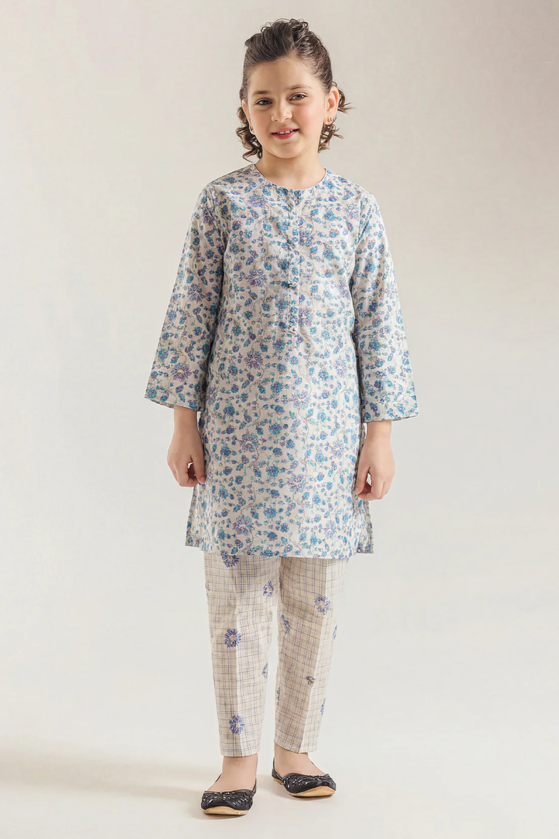 Printed Lawn Stitched 2 Piece (Shirt/Trouser) For Kids