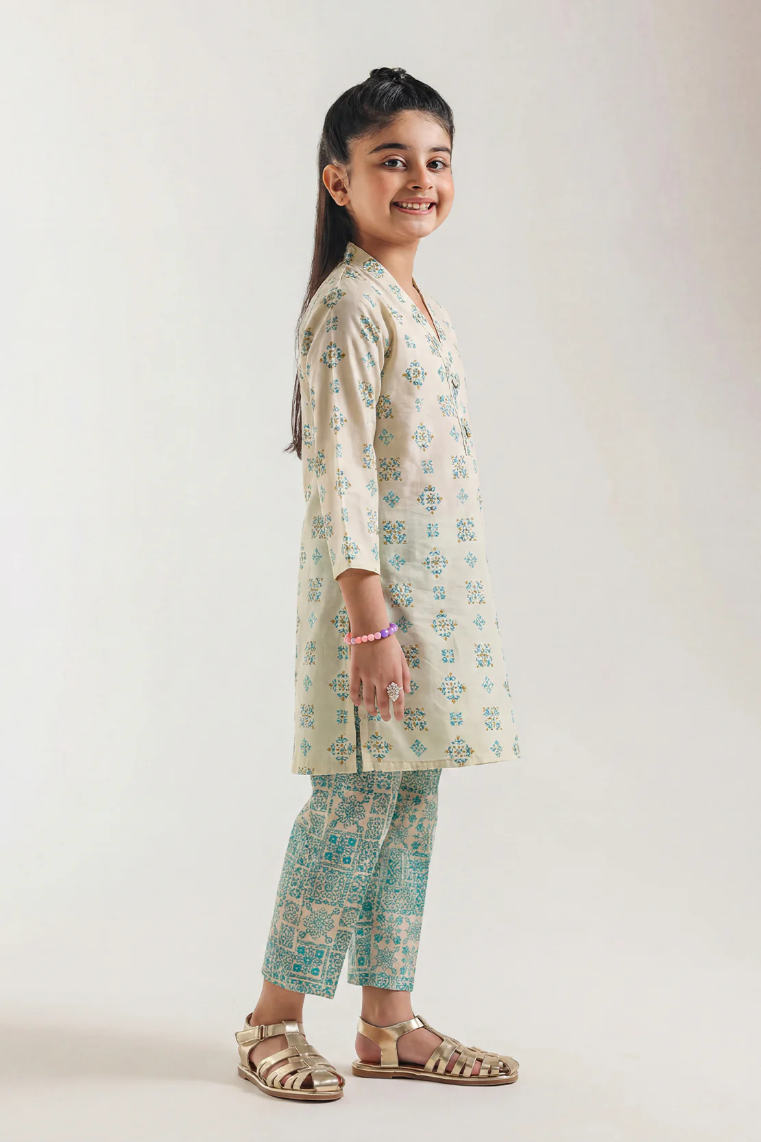 Printed Lawn Stitched 2 Piece (Shirt/Trouser) For Kids - Image 2