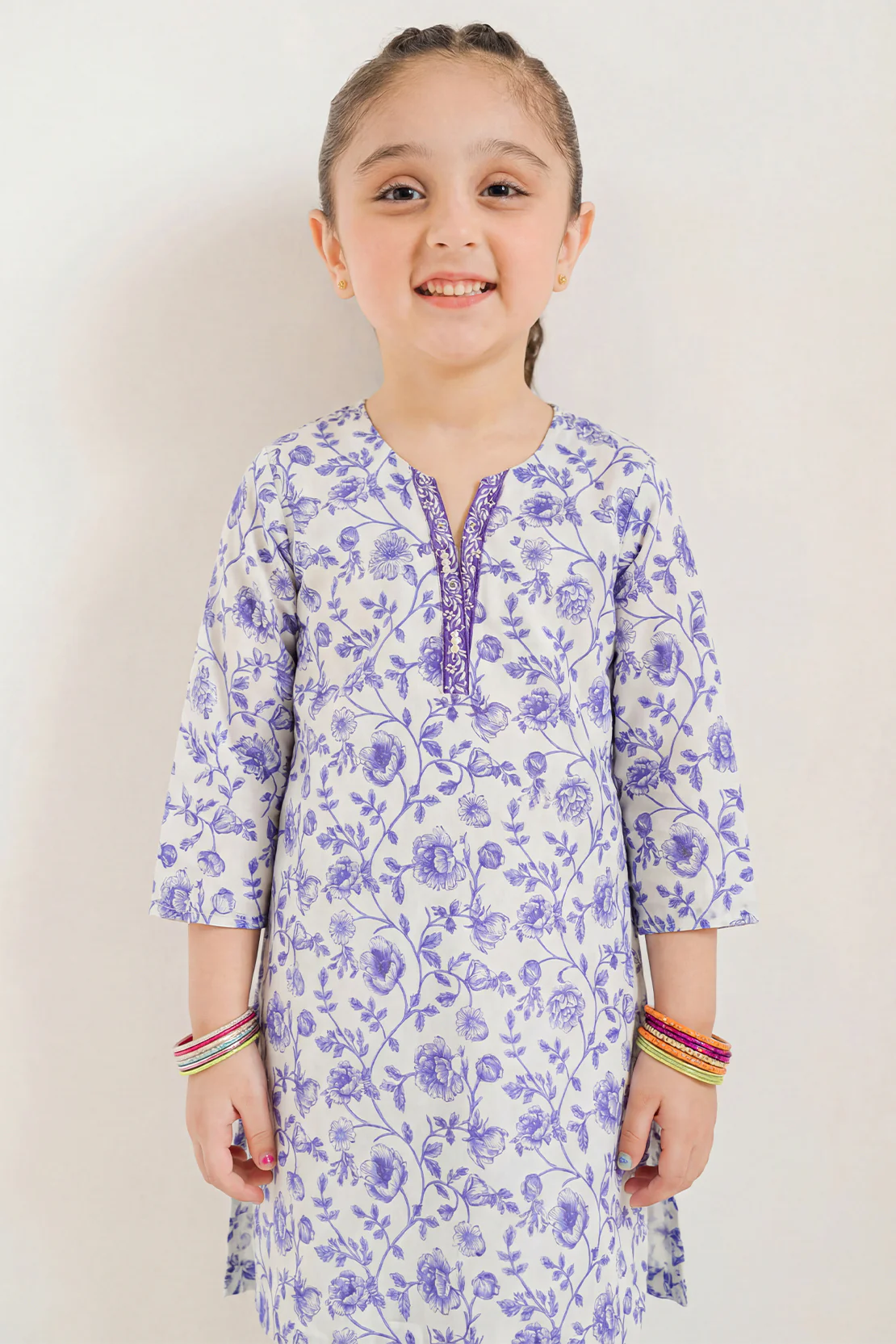 Printed Lawn Stitched 2 Piece (Shirt/Trouser) For Kids