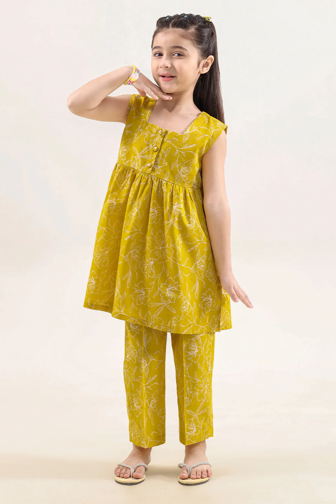 Printed Lawn Stitched 2 Piece (Shirt/Trouser) For Kids