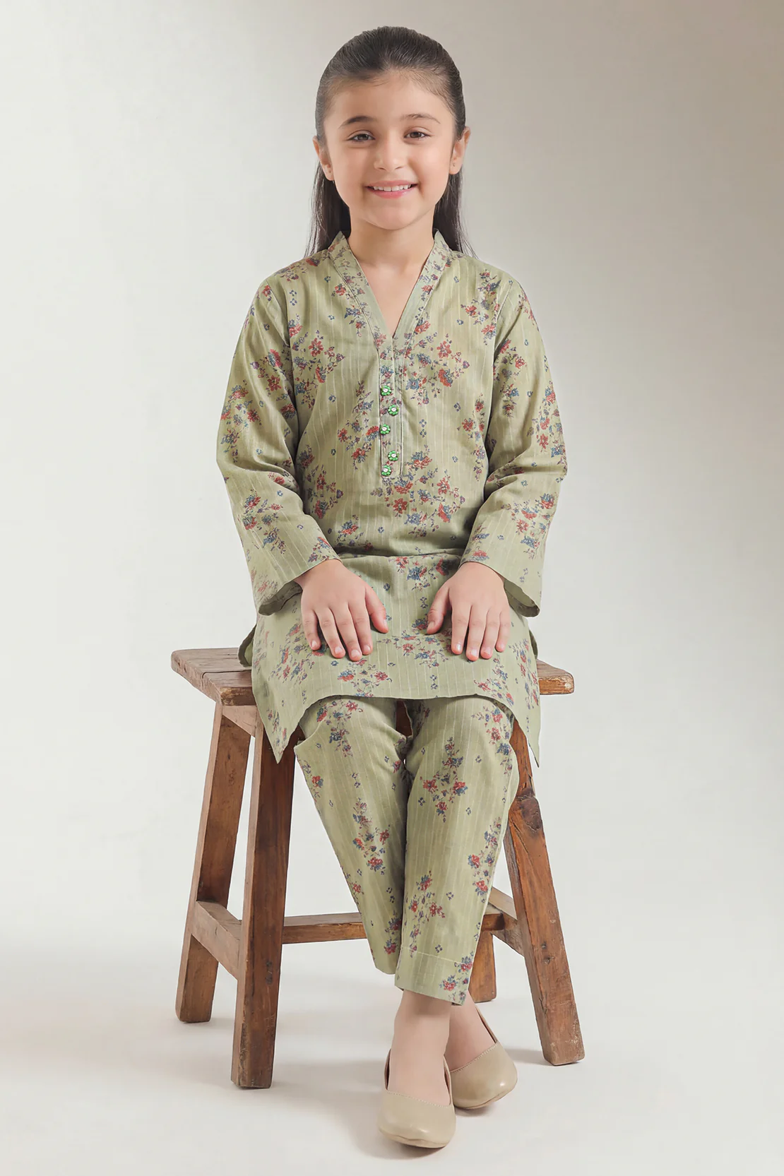 Printed Lawn Stitched 2 Piece (Shirt/Trouser) For Kids