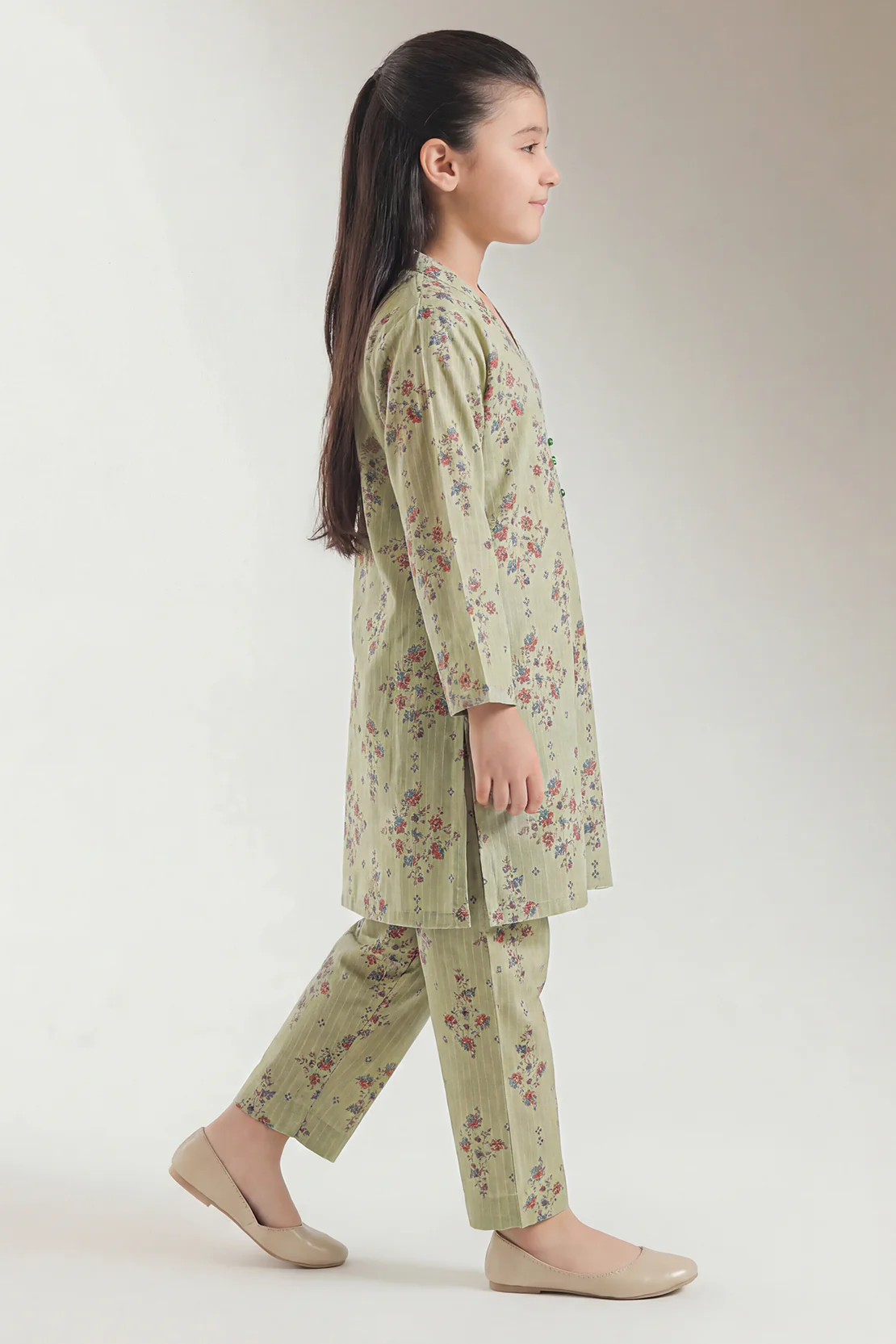 Printed Lawn Stitched 2 Piece (Shirt/Trouser) For Kids - Image 3
