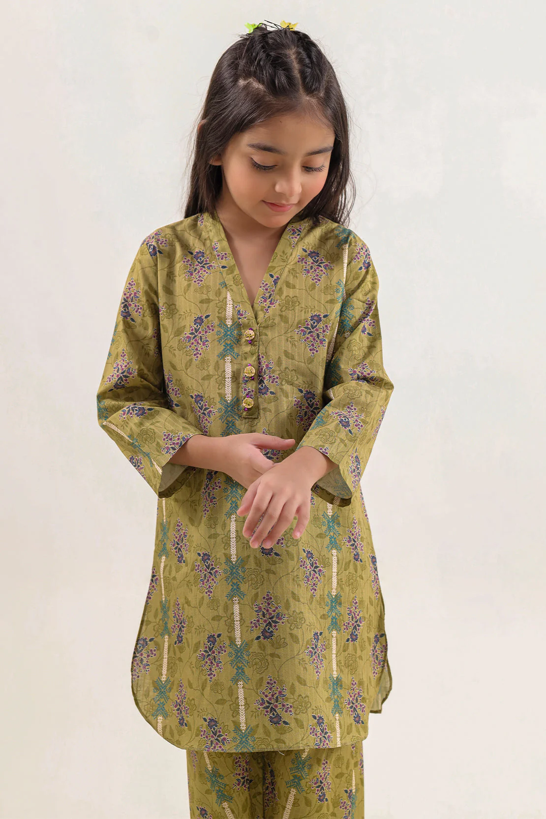 Printed Lawn Stitched 2 Piece (Shirt/Trouser) For Kids - Image 2