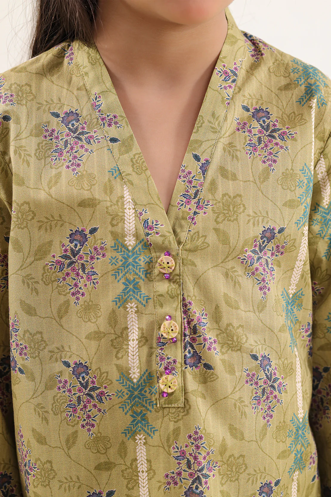 Printed Lawn Stitched 2 Piece (Shirt/Trouser) For Kids - Image 3