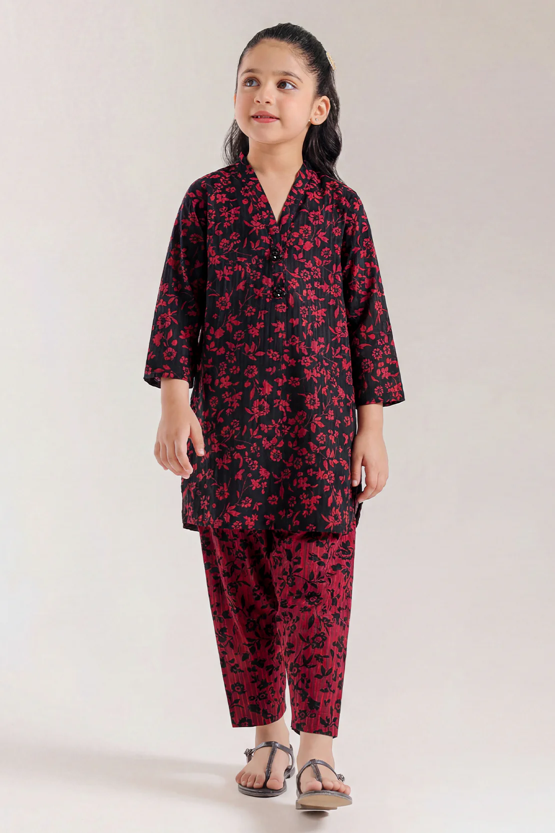 Printed Lawn Stitched 2 Piece (Shirt/Trouser) For Kids