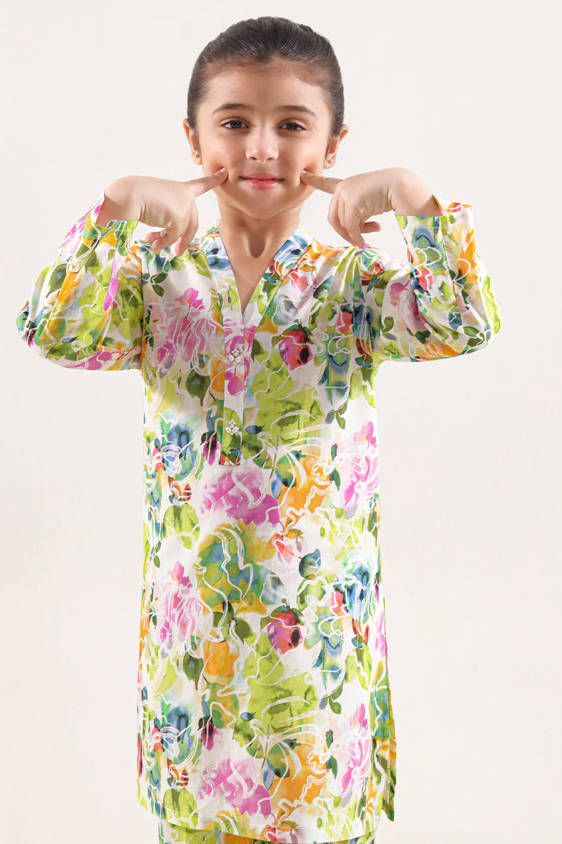 Printed Lawn Stitched 2 Piece (Shirt/Trouser) For Kids - Image 3