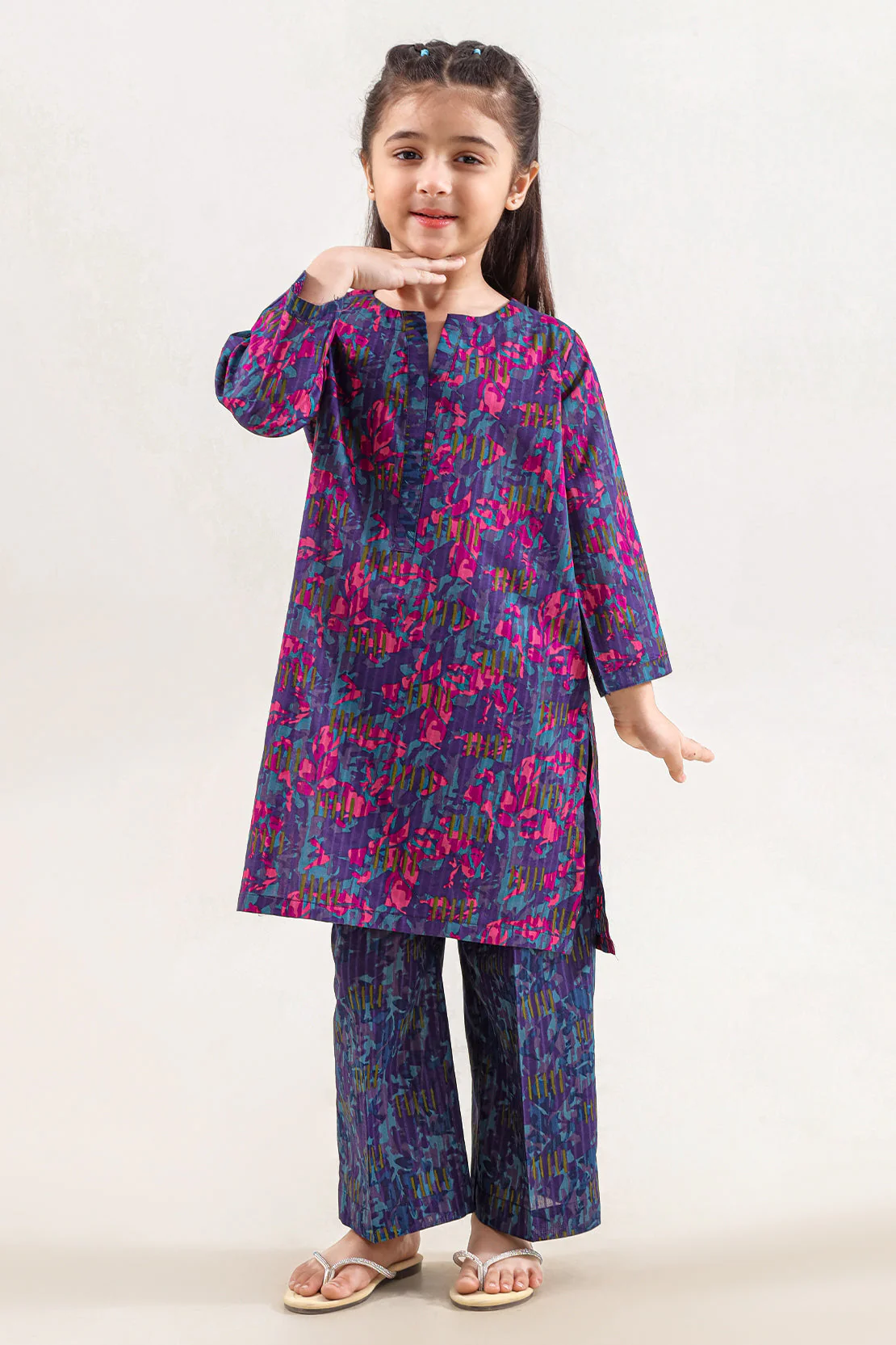 Printed Lawn Stitched 2 Piece (Shirt/Trouser) For Kids - Image 4