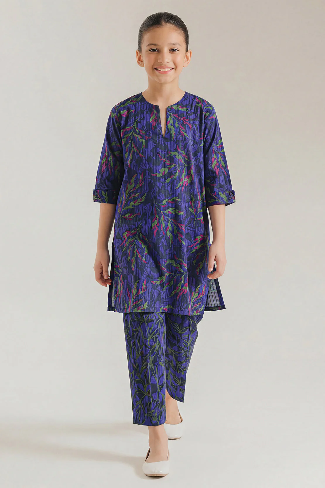 Printed Lawn Stitched 2 Piece (Shirt/Trouser) For Kids