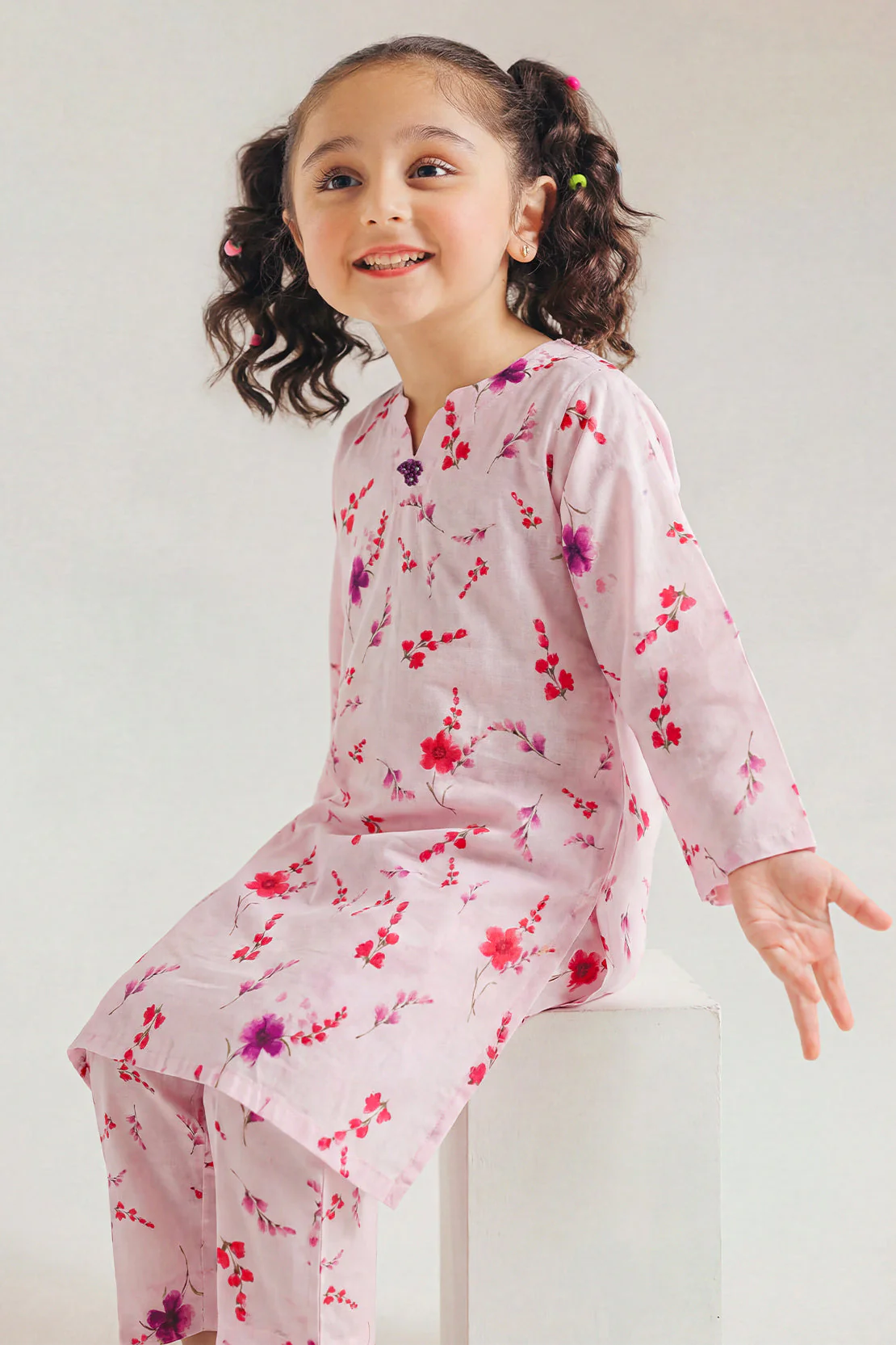 Printed Lawn Stitched 2 Piece (Shirt/Trouser) For Kids - Image 2