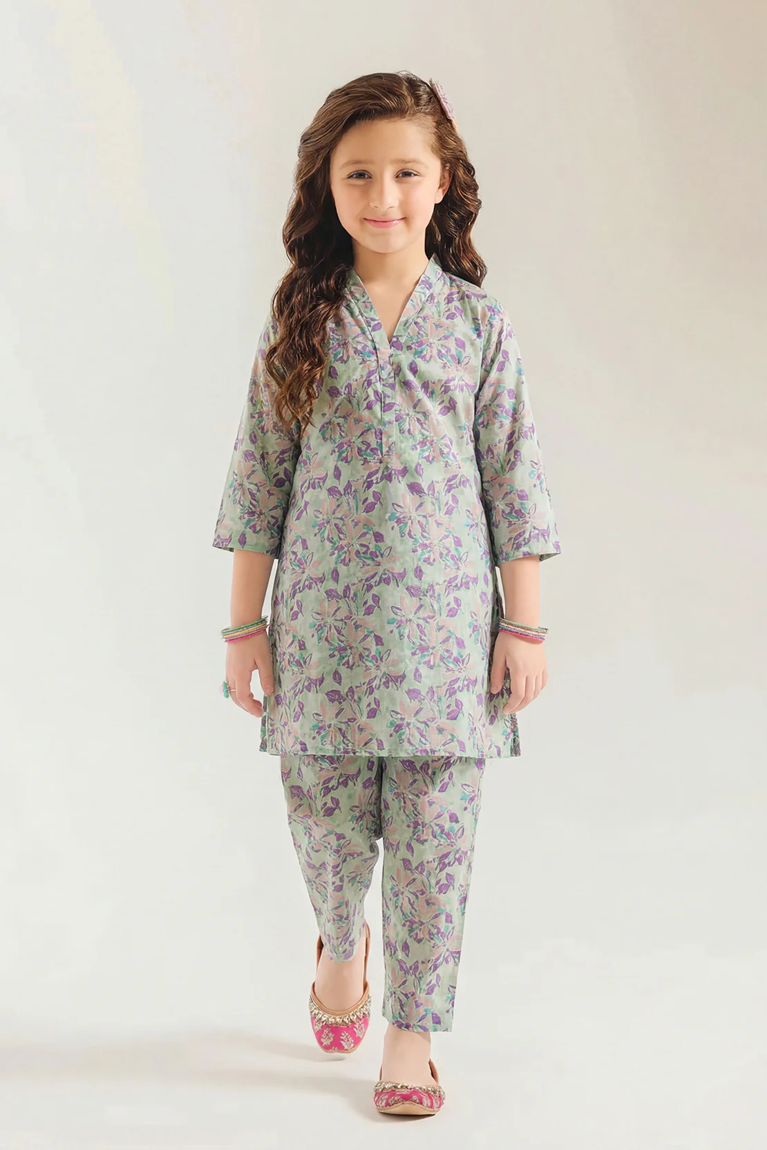 Printed Lawn Stitched 2 Piece (Shirt/Trouser) For Kids - Image 2