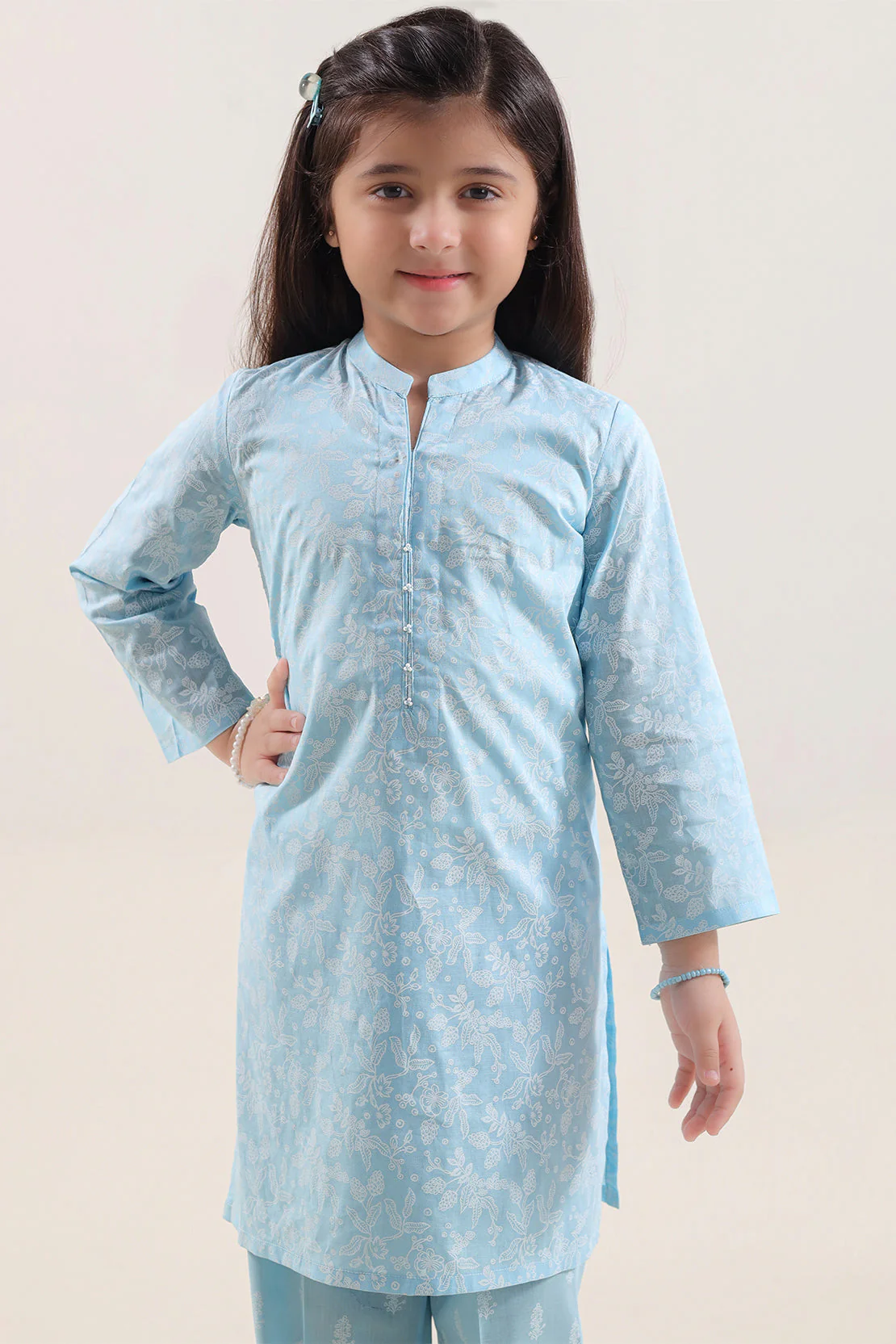 Printed Lawn Stitched 2 Piece (Shirt/Trouser) For Kids - Image 2