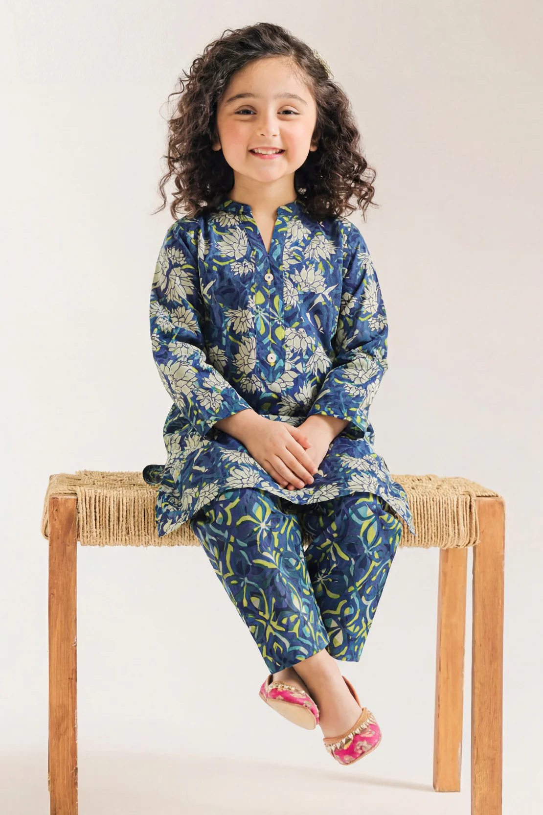 Printed Lawn Stitched 2 Piece (Shirt/Trouser) For Kids