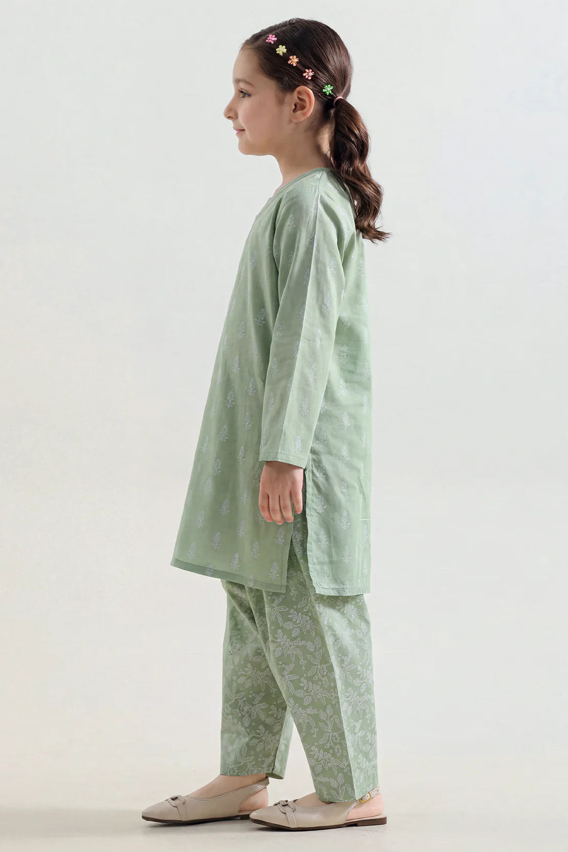 Printed Lawn Stitched 2 Piece (Shirt/Trouser) For Kids - Image 2