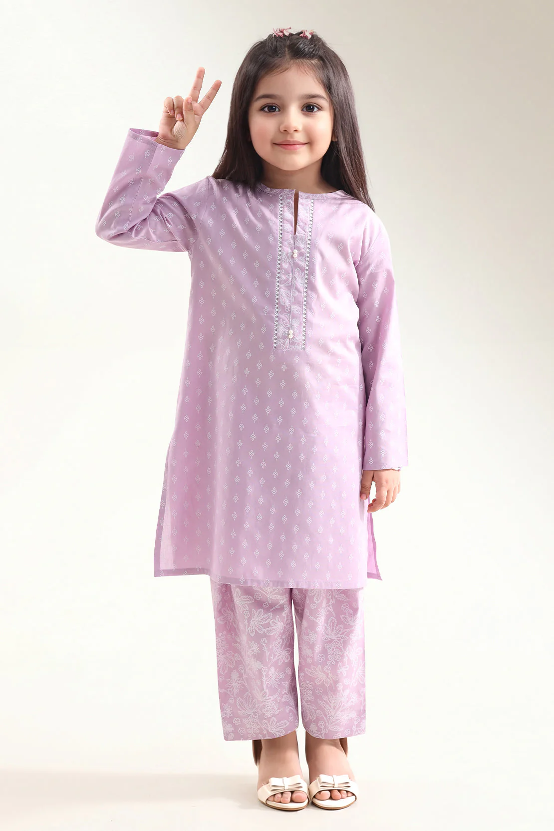 Printed Lawn Stitched 2 Piece (Shirt/Trouser) For Kids - Image 3