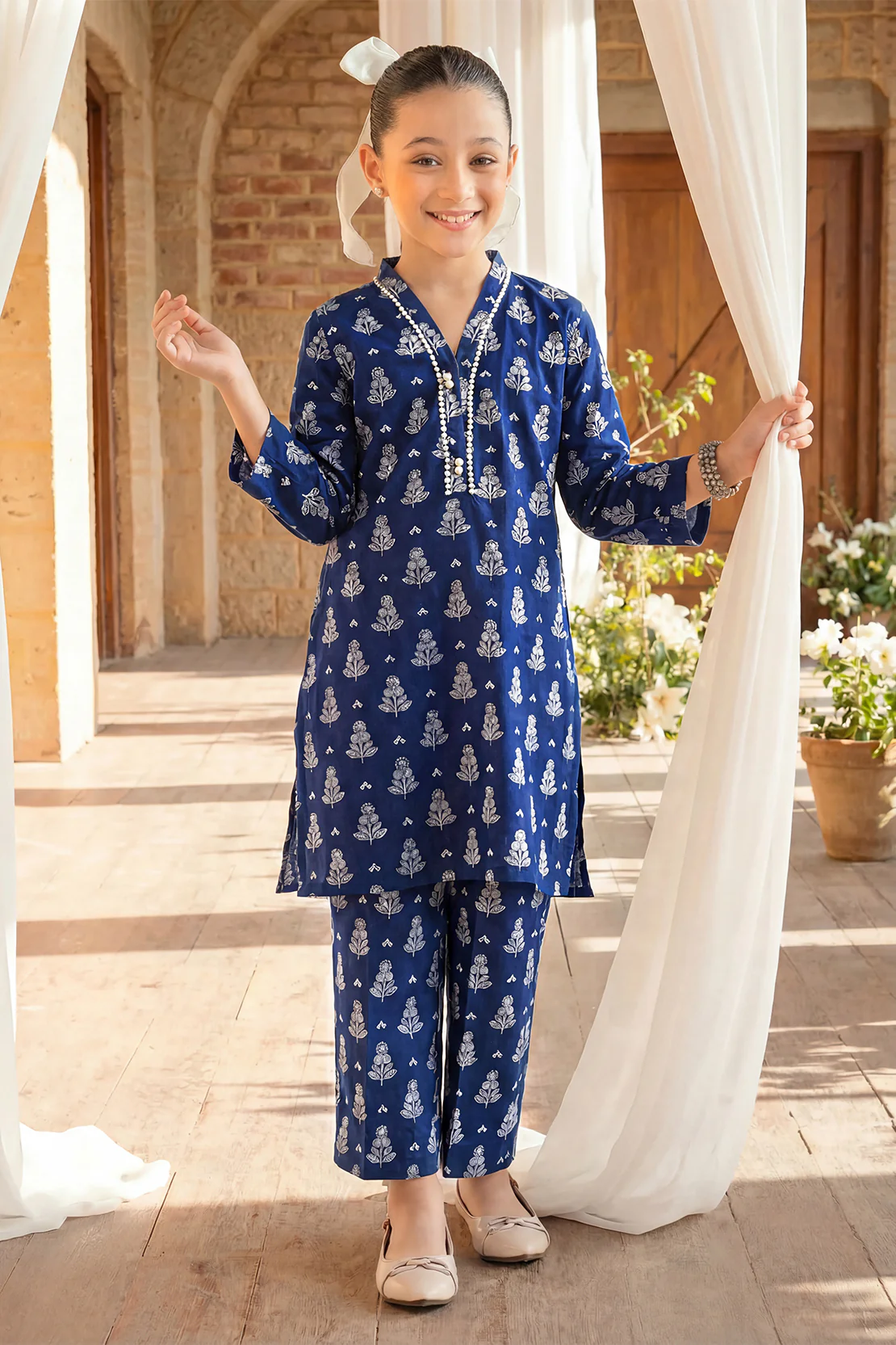 Printed Lawn Stitched 2 Piece (Shirt/Trouser) For Kids