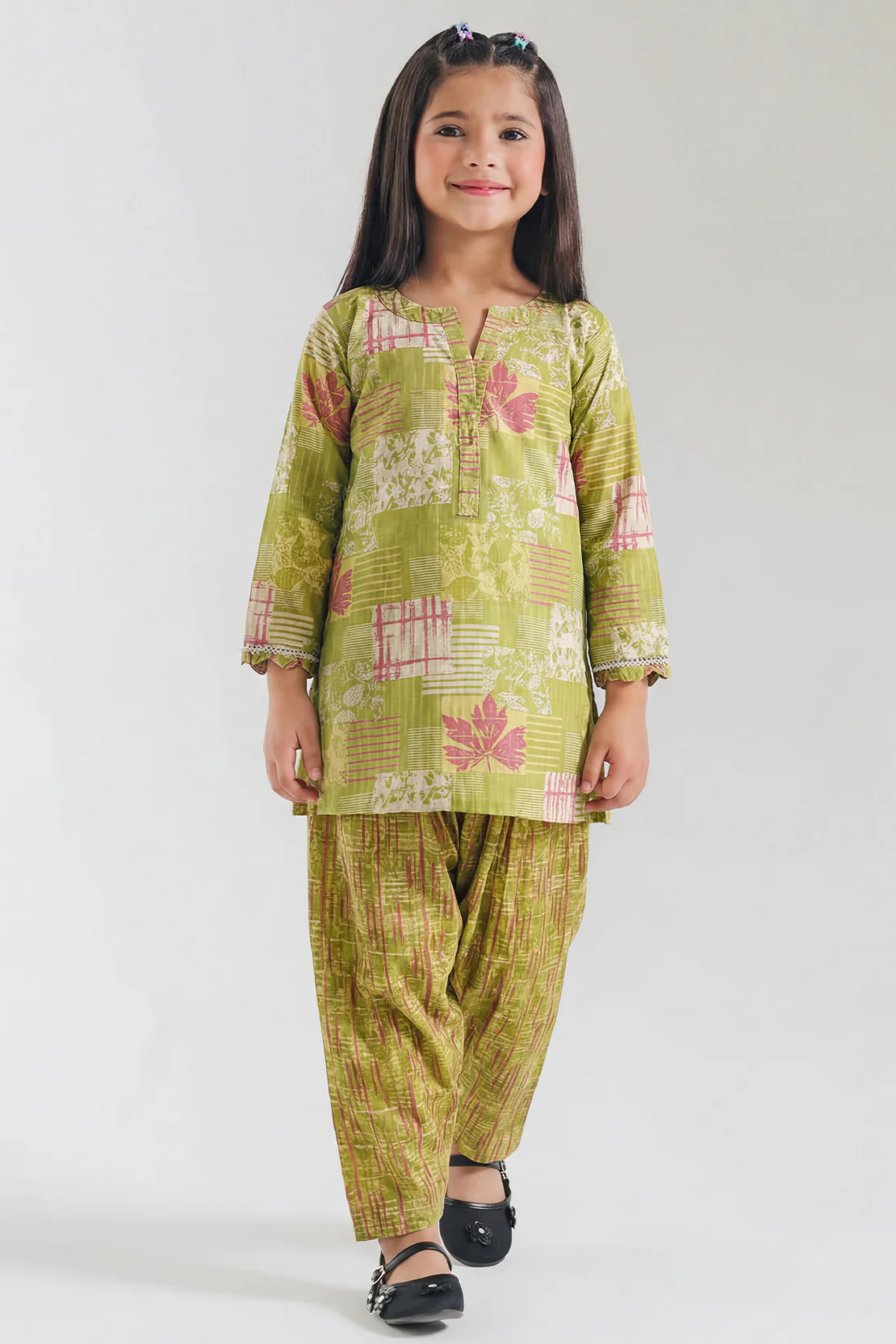 Printed Lawn Stitched 2 Piece (Shirt/Trouser) For Kids