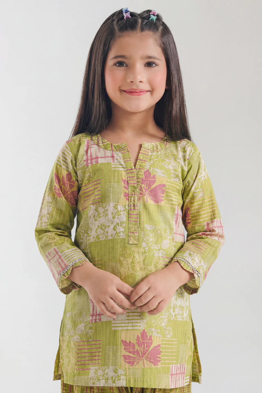 Printed Lawn Stitched 2 Piece (Shirt/Trouser) For Kids - Image 2