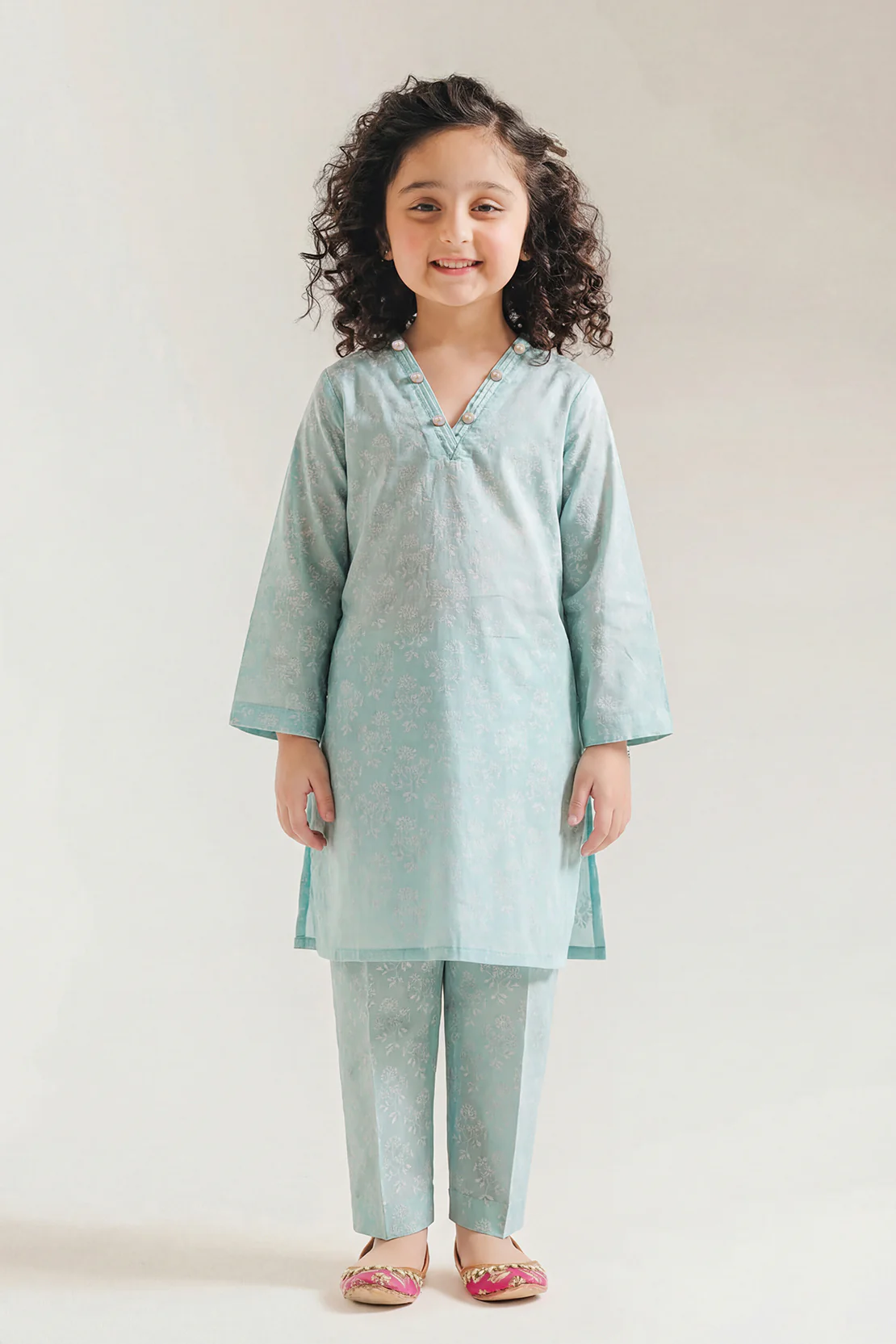 Printed Lawn Stitched 2 Piece (Shirt/Trouser) For Kids - Image 2