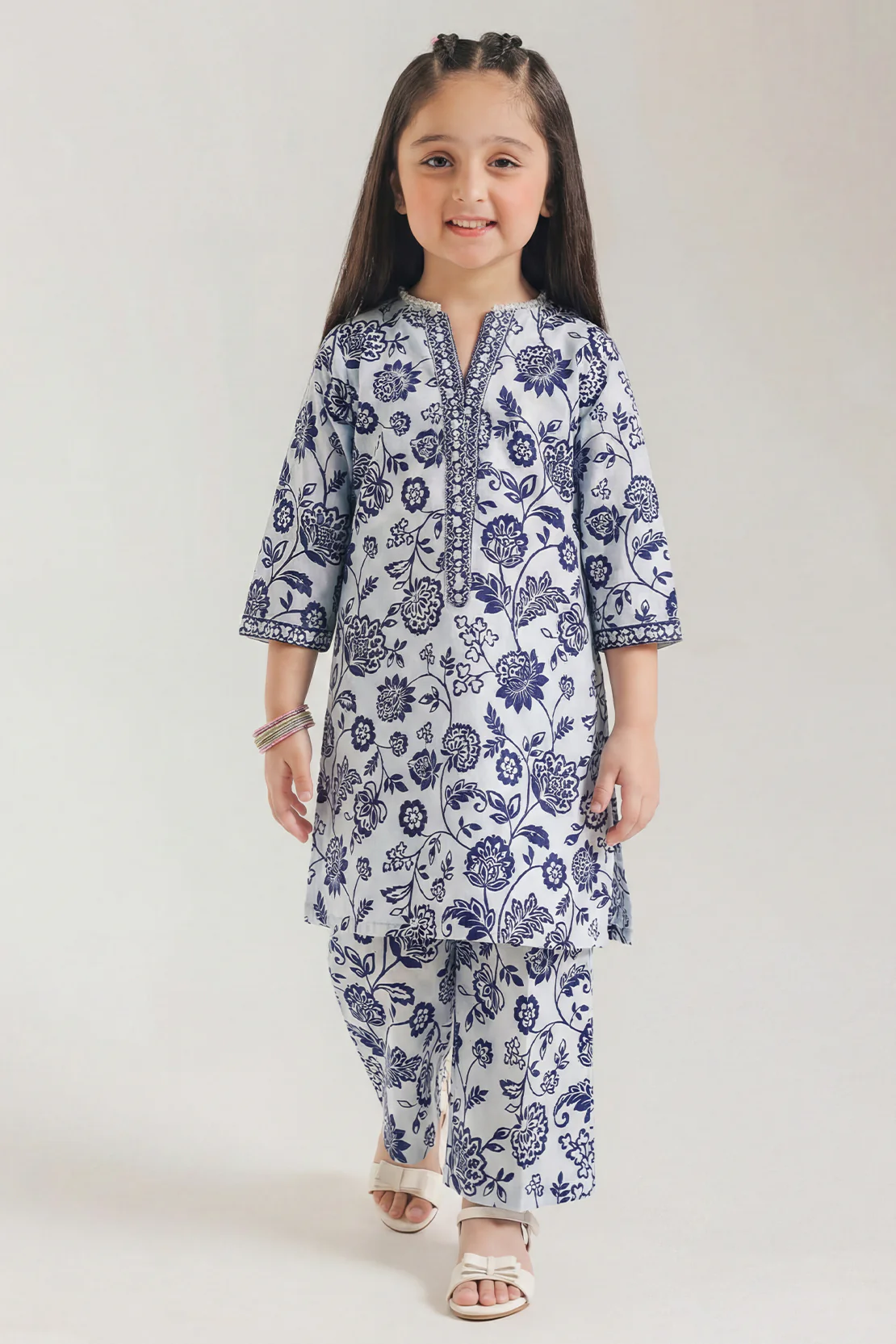 Printed Lawn Stitched 2 Piece (Shirt/Trouser) For Kids - Image 2