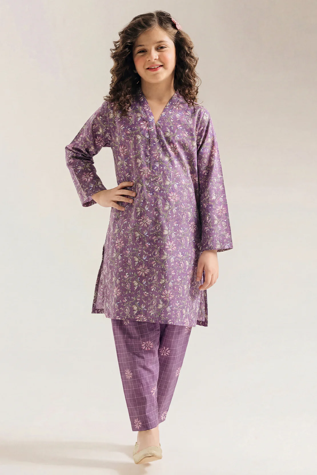 Printed Lawn Stitched 2 Piece (Shirt/Trouser) For Kids - Image 2
