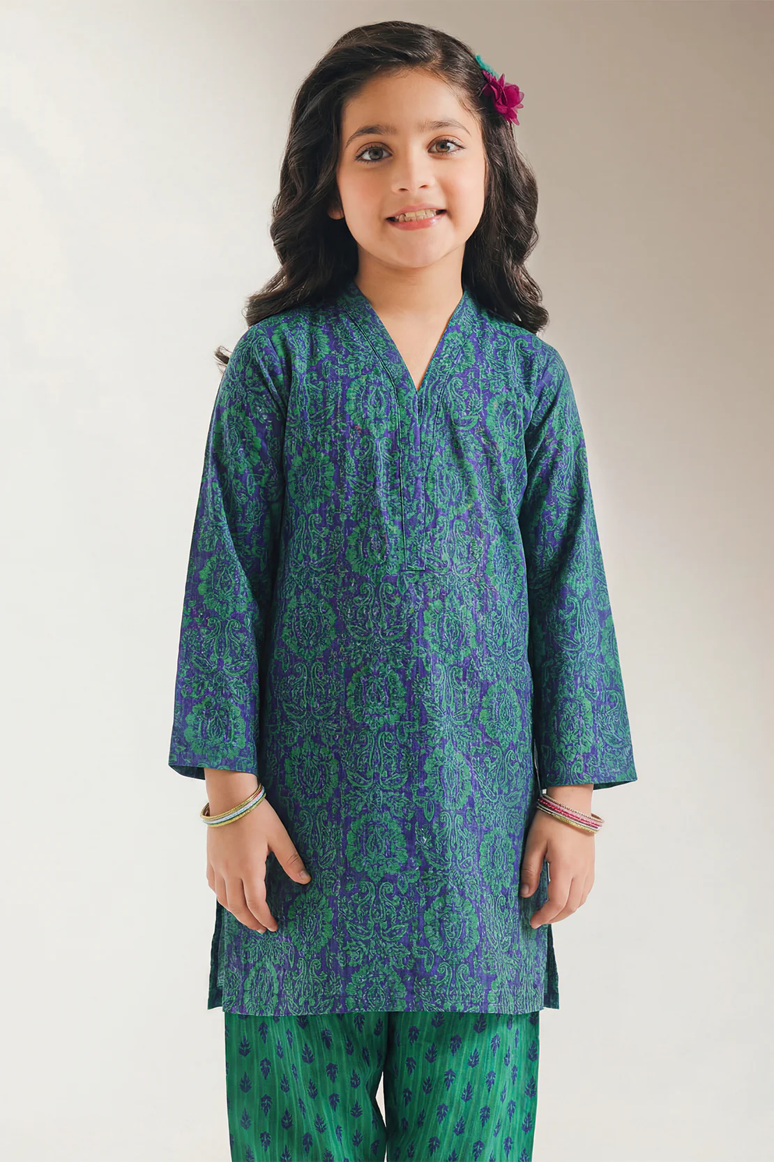 Printed Lawn Stitched 2 Piece (Shirt/Trouser) For Kids - Image 3