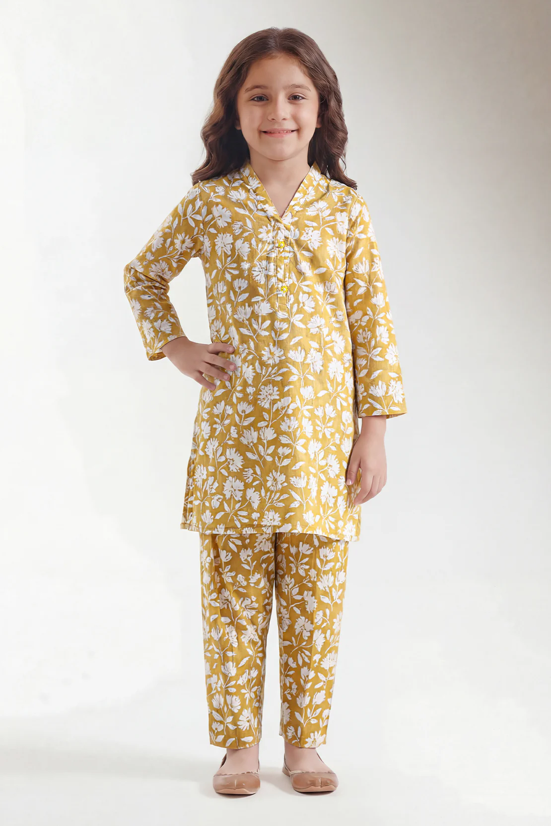 Printed Lawn Stitched 2 Piece (Shirt/Trouser) For Kids