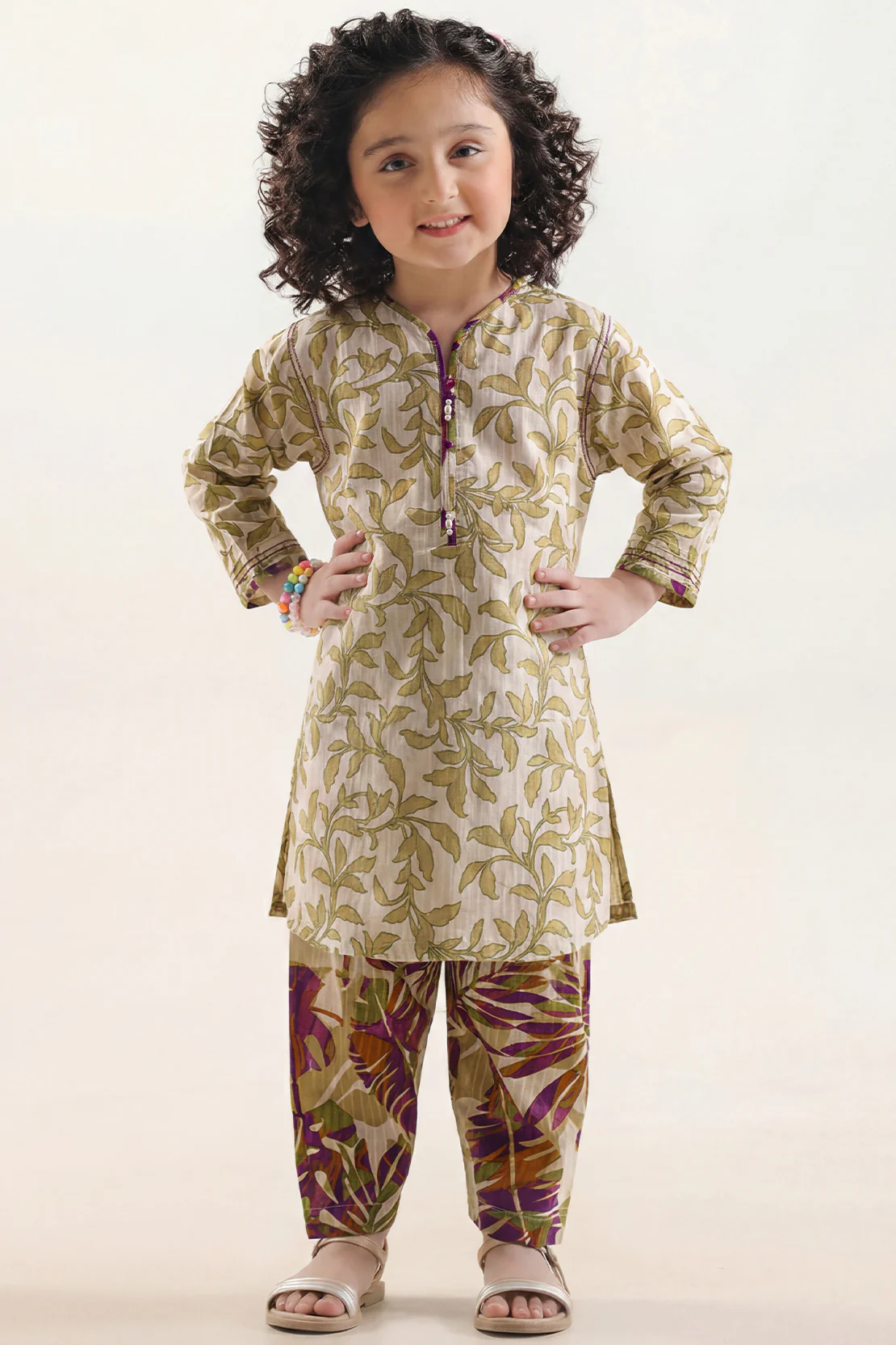 Printed Lawn Stitched 2 Piece (Shirt/Trouser) For Kids