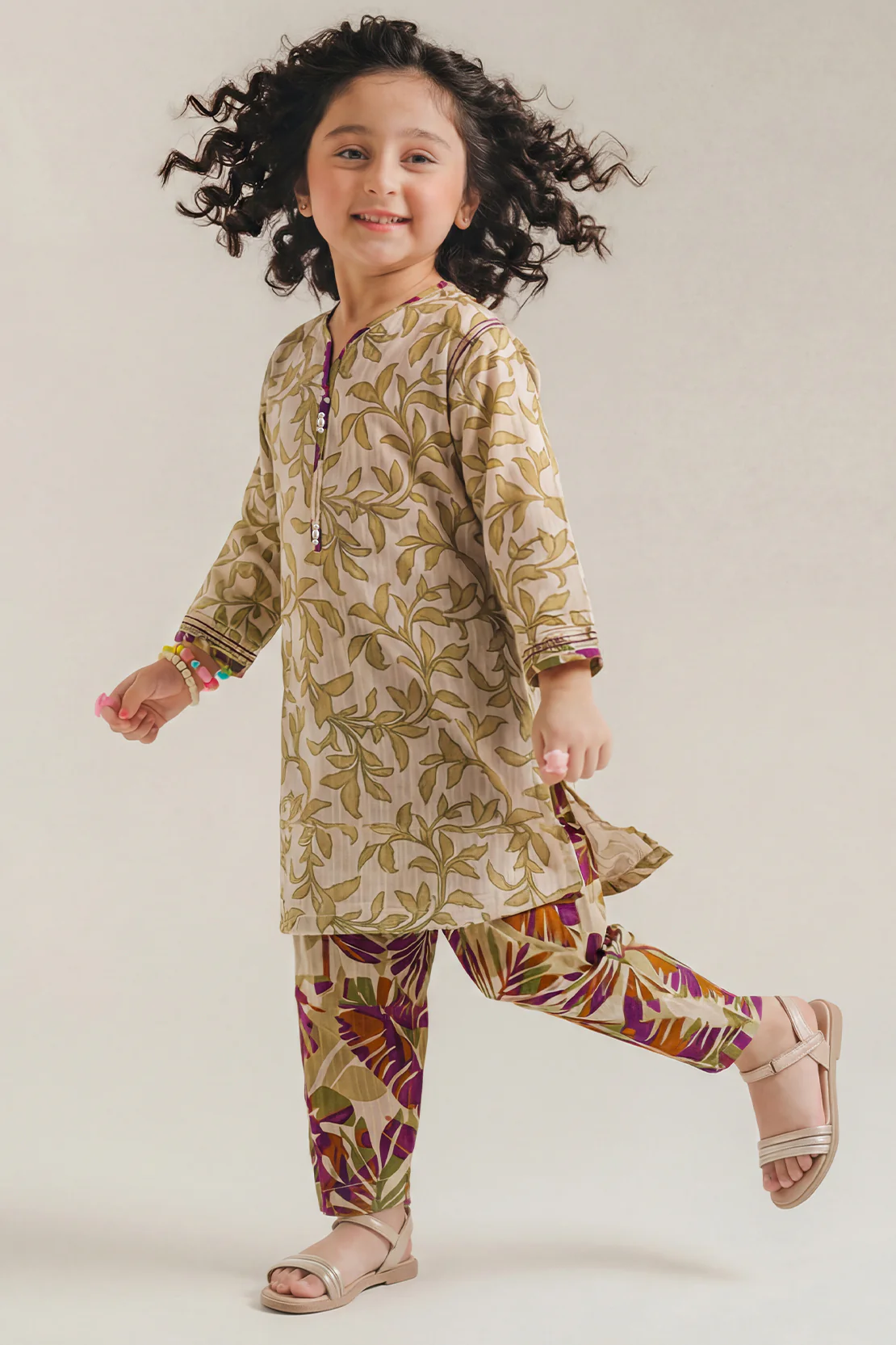 Printed Lawn Stitched 2 Piece (Shirt/Trouser) For Kids - Image 2