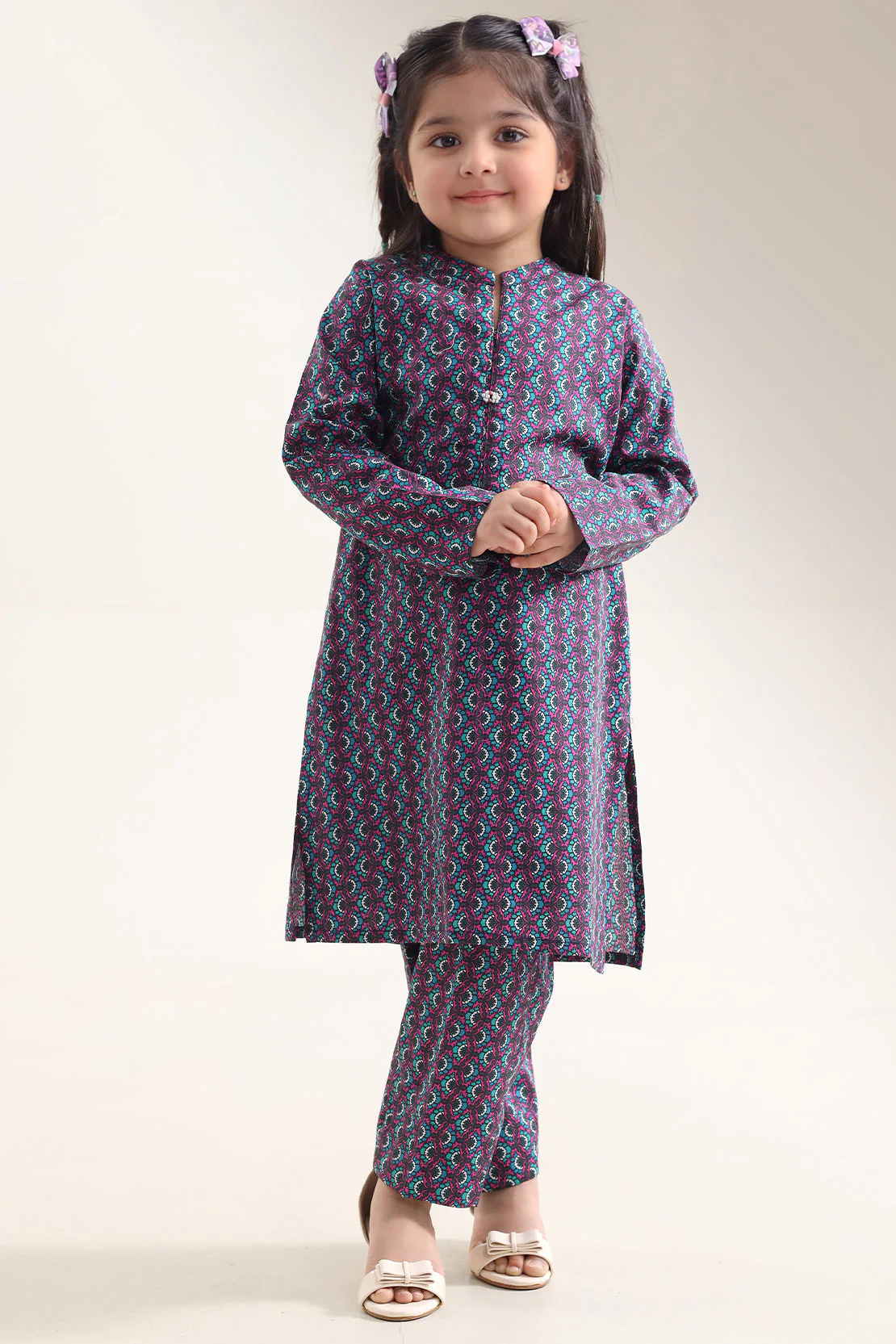 Printed Lawn Stitched 2 Piece (Shirt/Trouser) For Kids