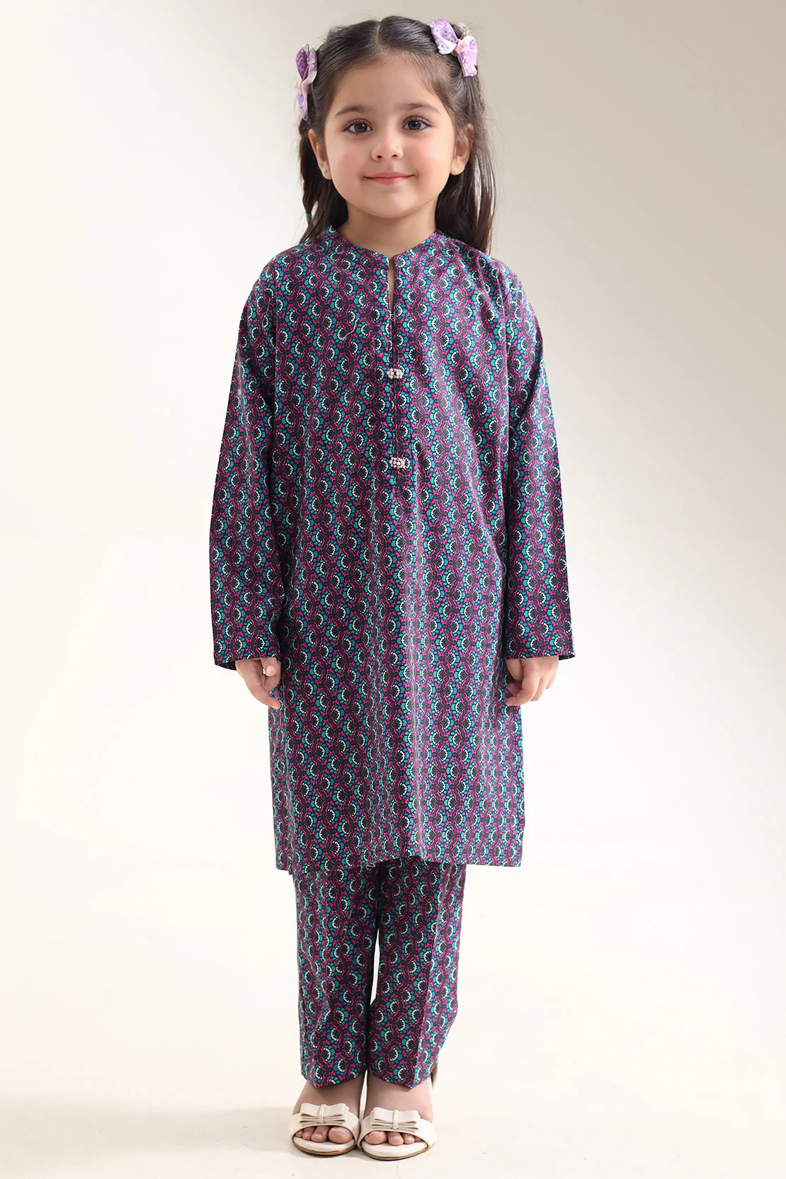 Printed Lawn Stitched 2 Piece (Shirt/Trouser) For Kids - Image 3