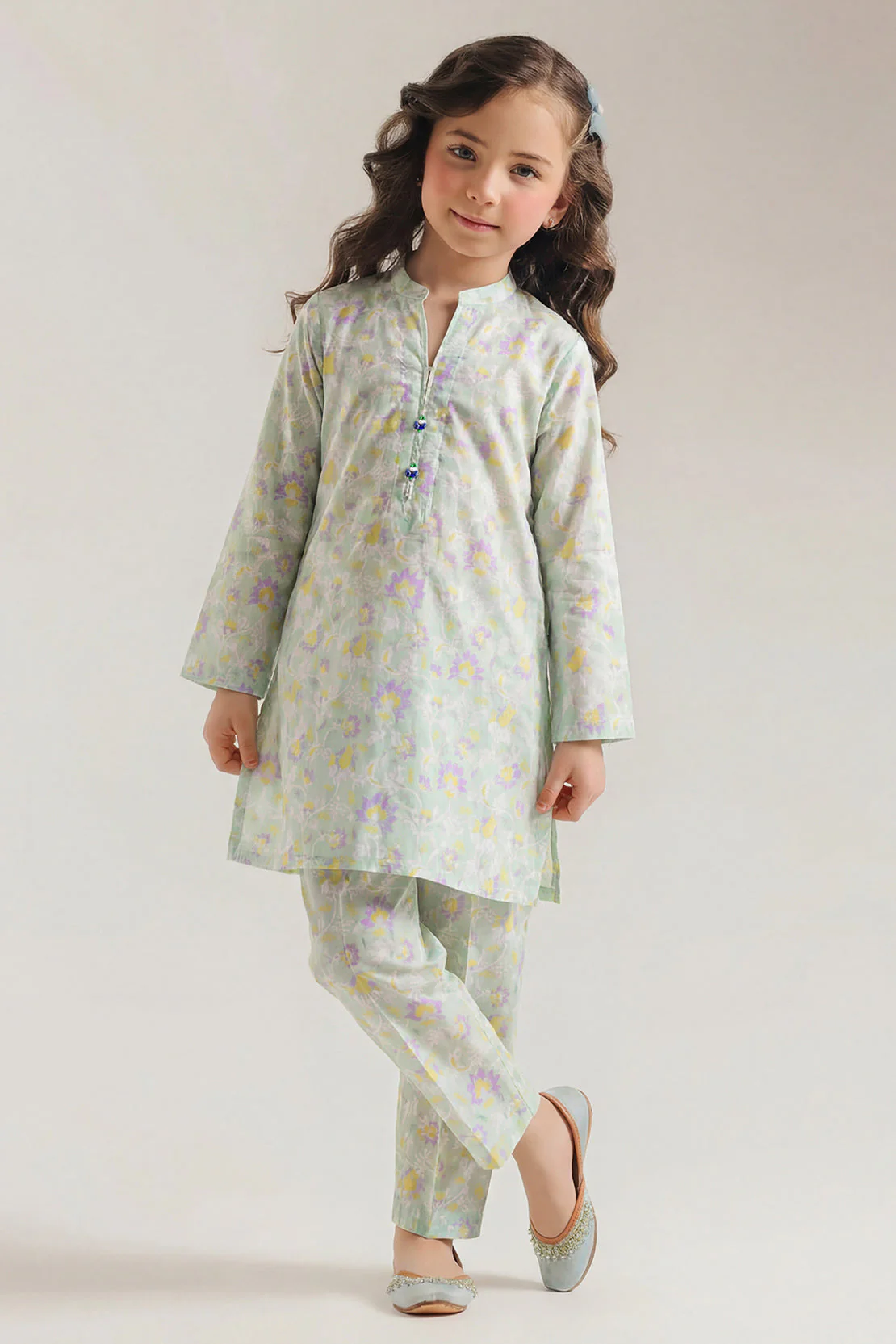 Printed Lawn Stitched 2 Piece (Shirt/Trouser) For Kids