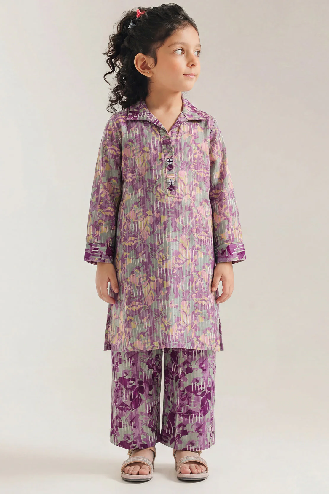 Printed Lawn Stitched 2 Piece (Shirt/Trouser) For Kids