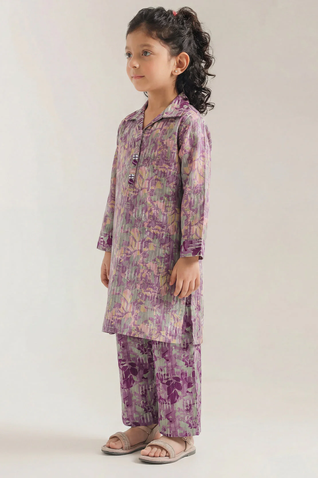 Printed Lawn Stitched 2 Piece (Shirt/Trouser) For Kids - Image 2