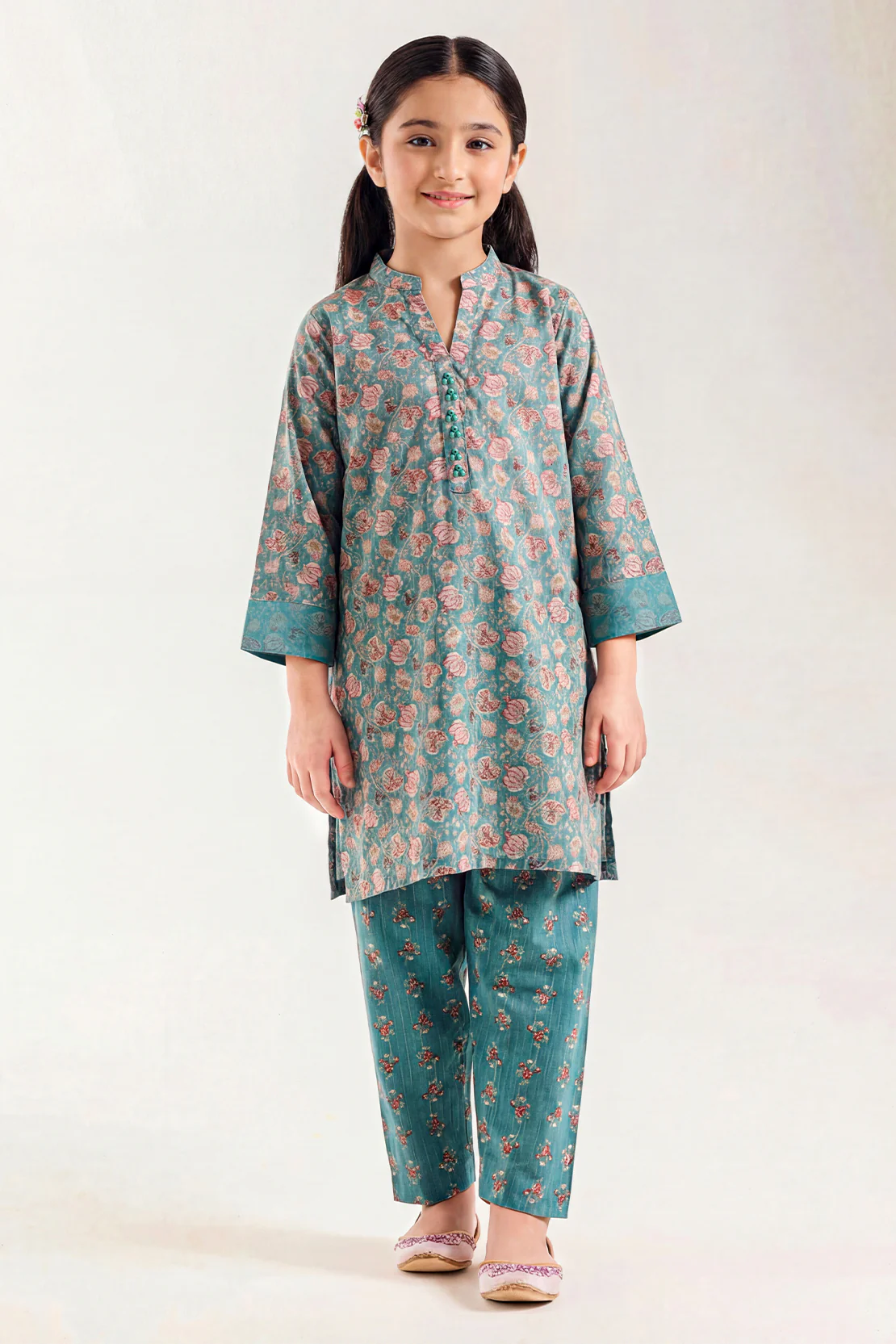 Printed Lawn Stitched 2 Piece (Shirt/Trouser) For Kids