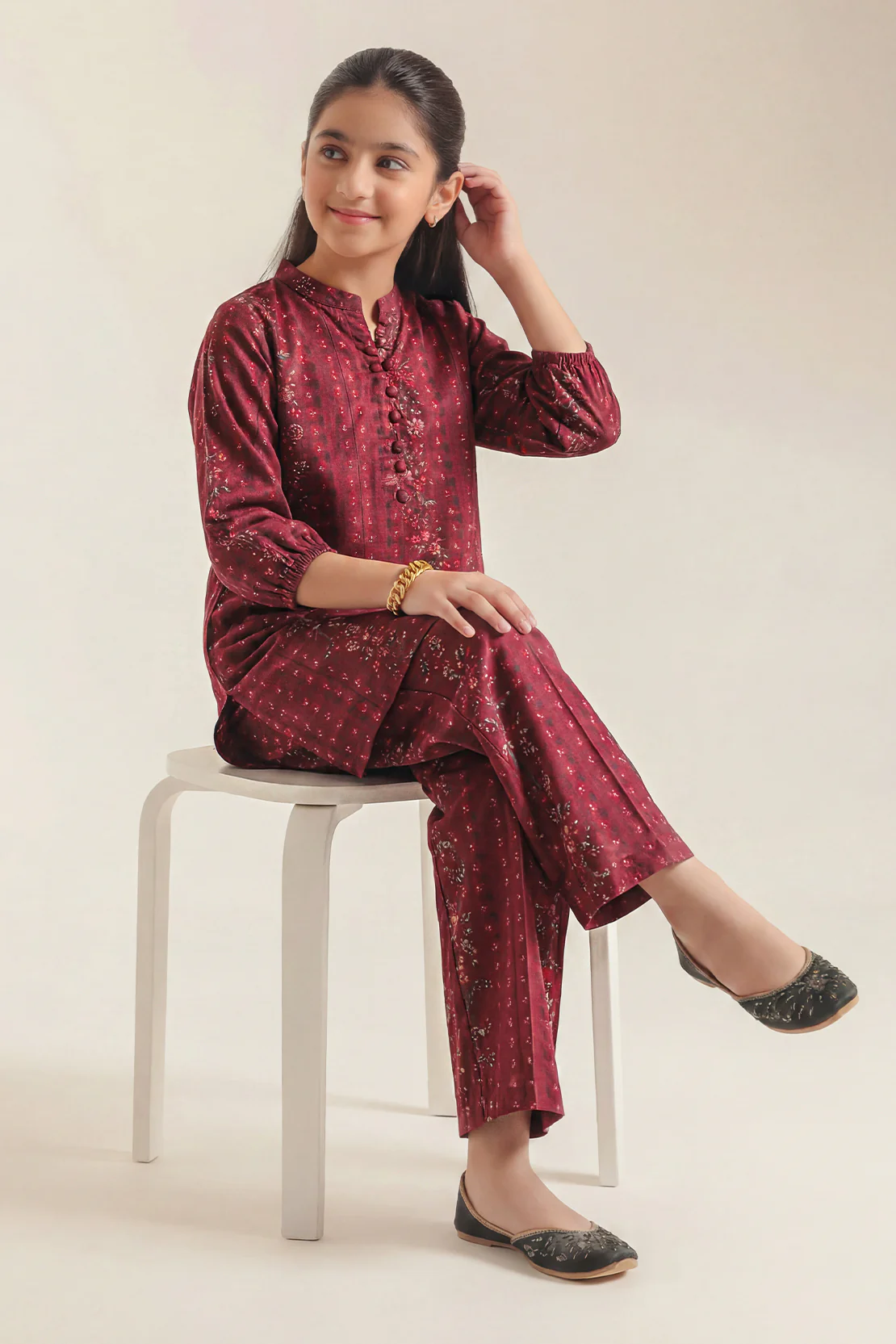 Printed Lawn Stitched 2 Piece (Shirt/Trouser) For Kids - Image 3