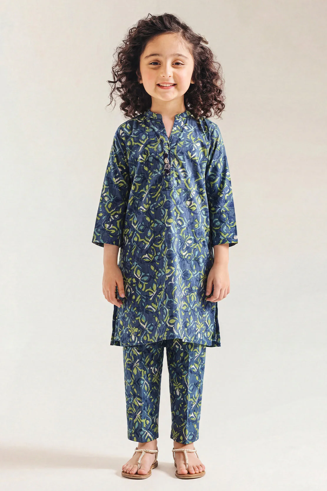 Printed Lawn Stitched 2 Piece (Shirt/Trouser) For Kids - Image 2