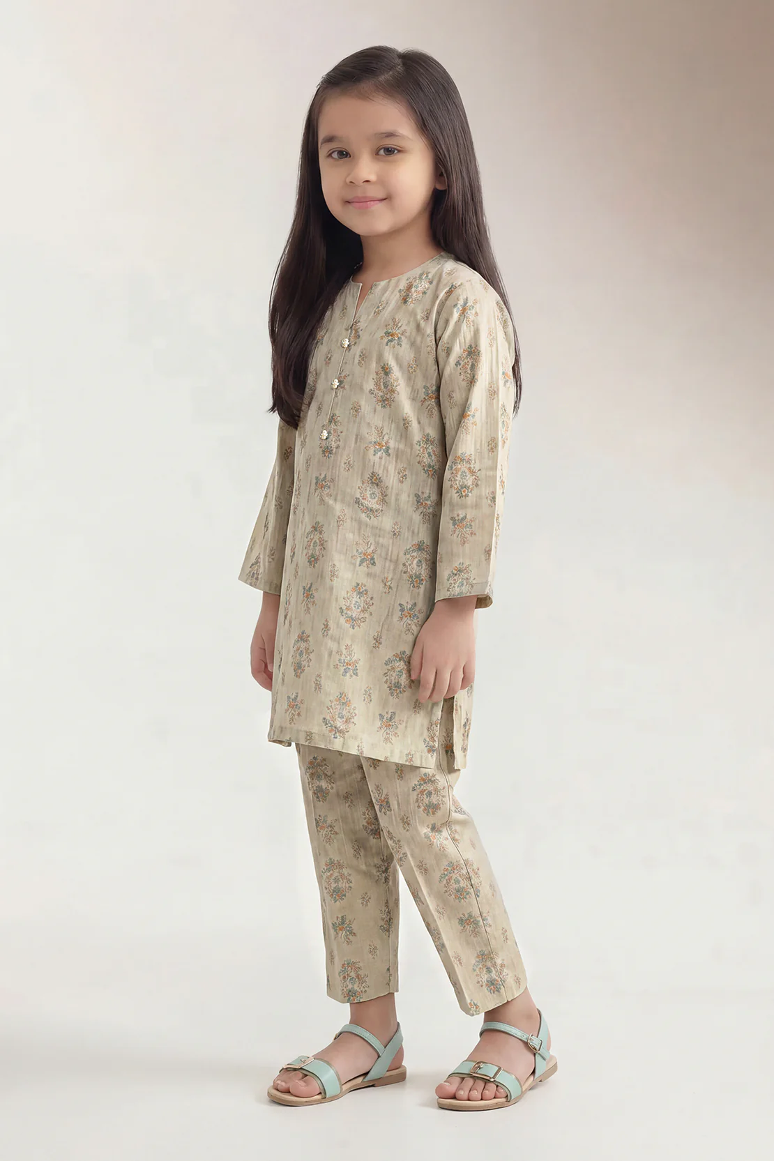 Printed Lawn Stitched 2 Piece (Shirt/Trouser) For Kids