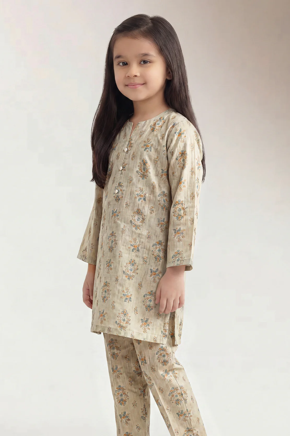 Printed Lawn Stitched 2 Piece (Shirt/Trouser) For Kids - Image 2