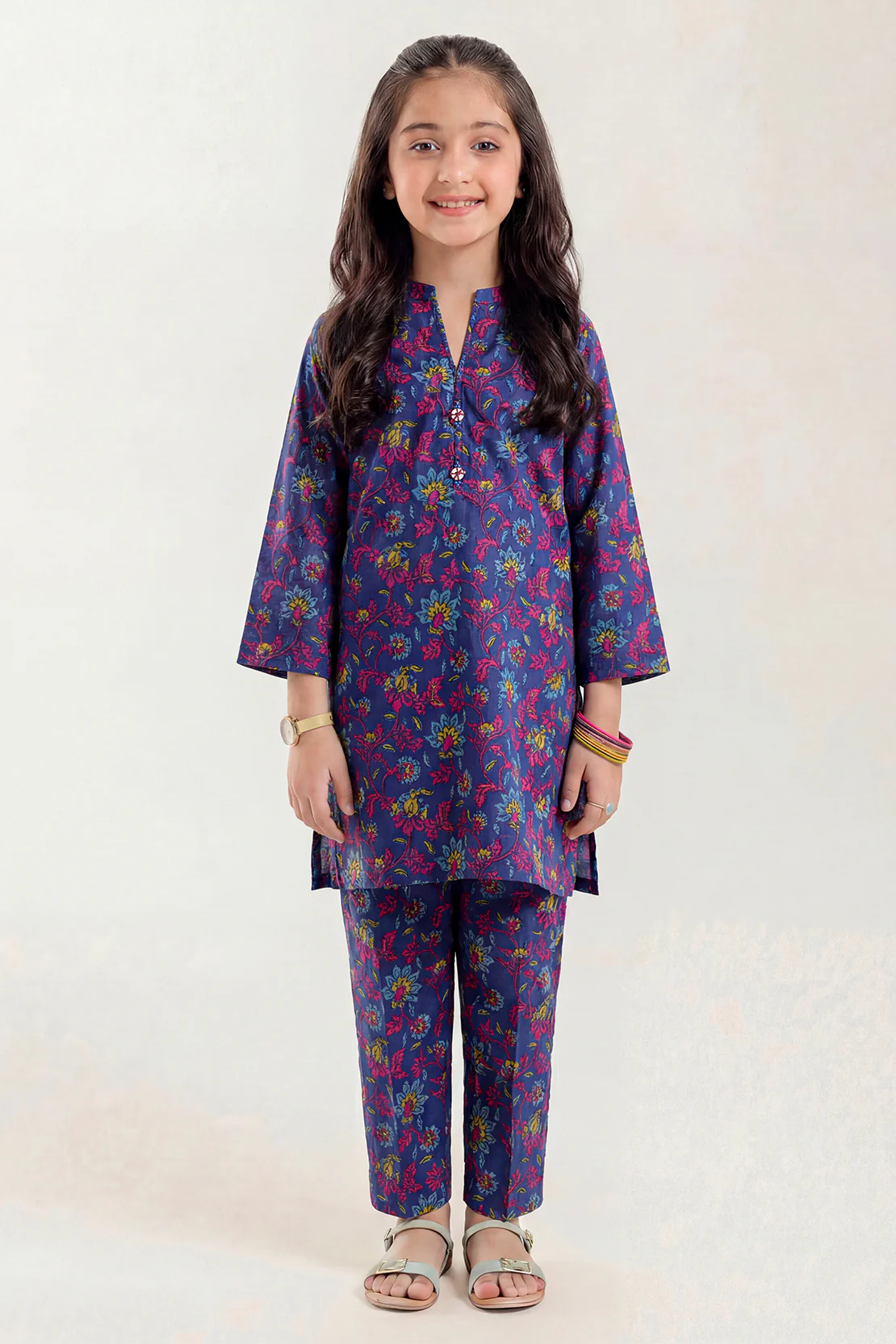 Printed Lawn Stitched 2 Piece (Shirt/Trouser) For Kids - Image 3