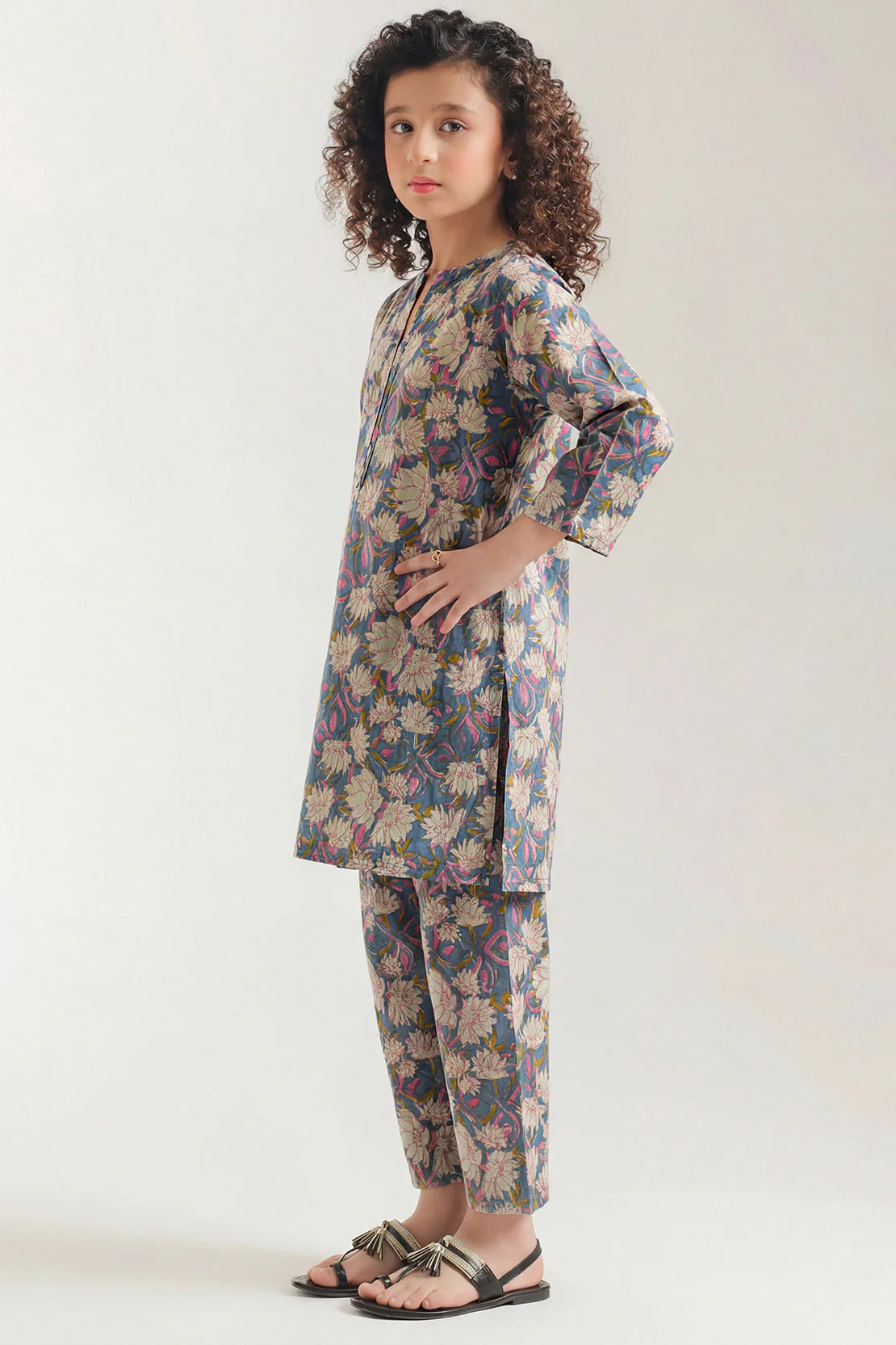 Printed Lawn Stitched 2 Piece (Shirt/Trouser) For Kids - Image 2