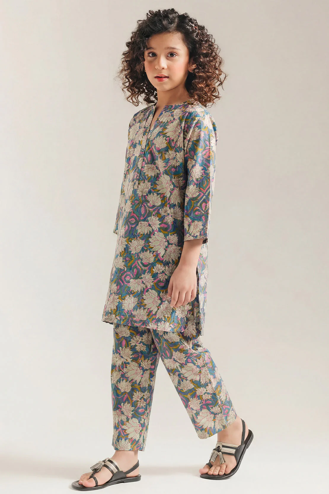 Printed Lawn Stitched 2 Piece (Shirt/Trouser) For Kids - Image 3